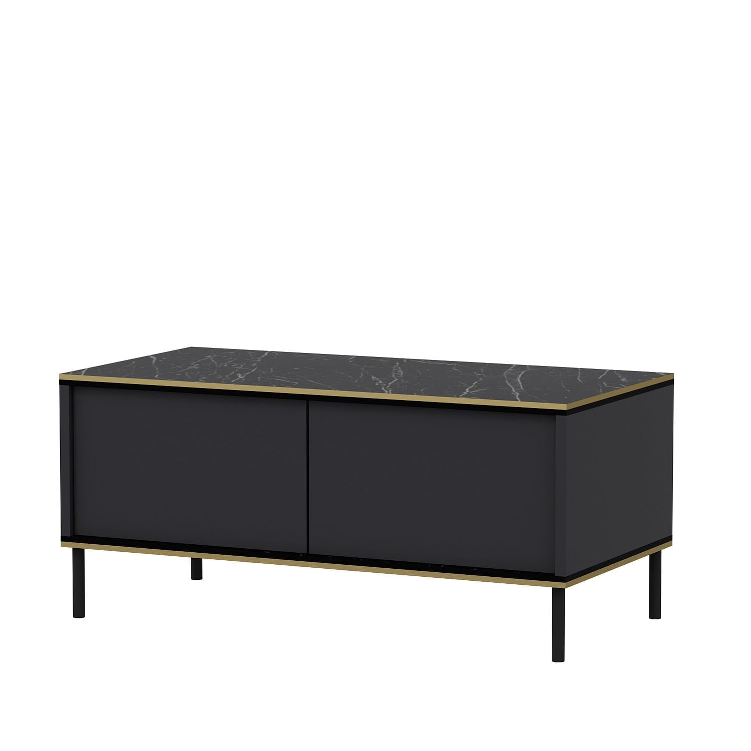 Masuta de cafea, Hanah Home, pal melaminat, antracit, 90x45x40 cm, 382NRC1524 — imaginea 9