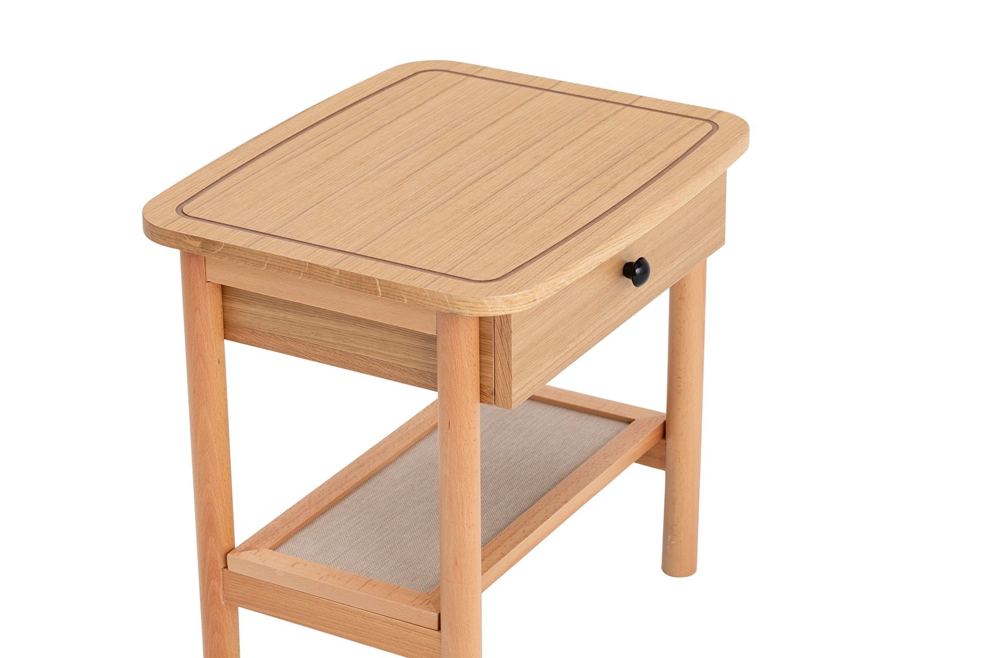 Noptiera, Hanah Home, mdf, natural lemn, 55x45x55 cm — imaginea 4
