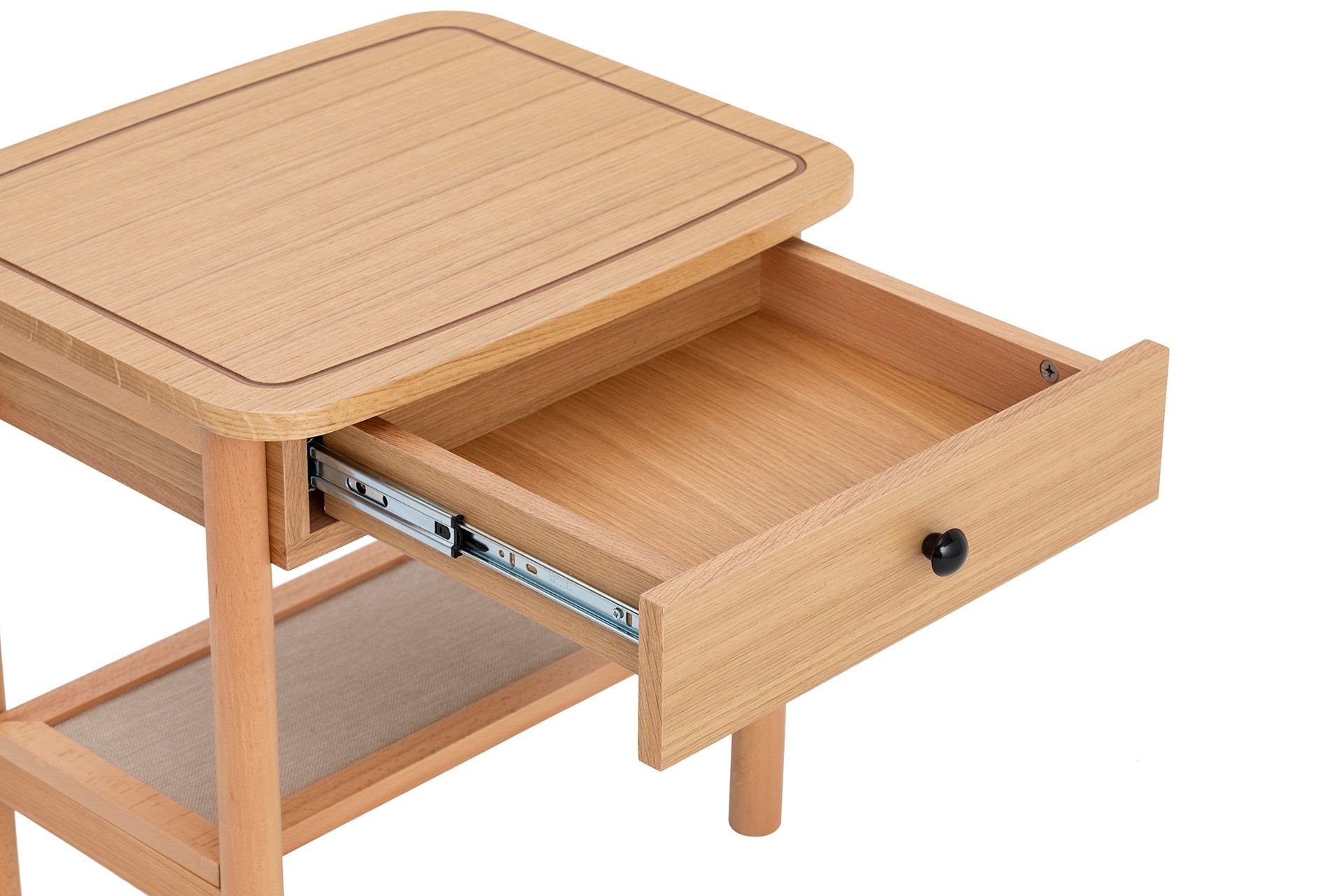 Noptiera, Hanah Home, mdf, natural lemn, 55x45x55 cm — imaginea 5
