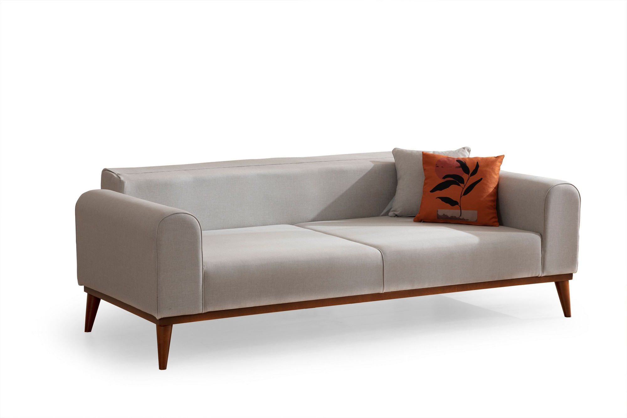 Canapea extensibila, Atelier Del Sofa, lemn de fag, crem, 222x90x80 cm — imaginea 3