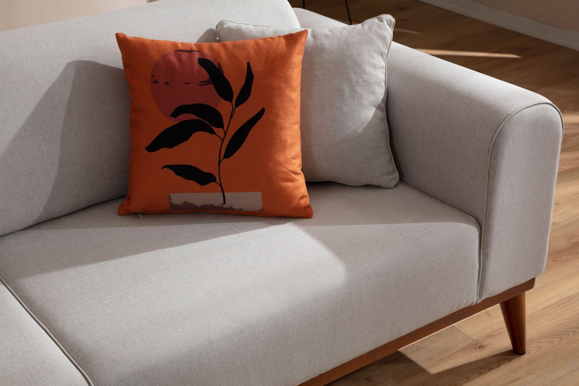 Canapea extensibila, Atelier Del Sofa, lemn de fag, crem, 222x90x80 cm — imaginea 5