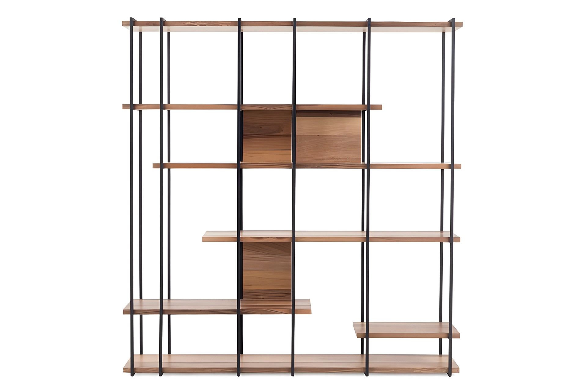 Biblioteca, Hanah Home, PAL melaminat, nuc, 170x35x180 cm