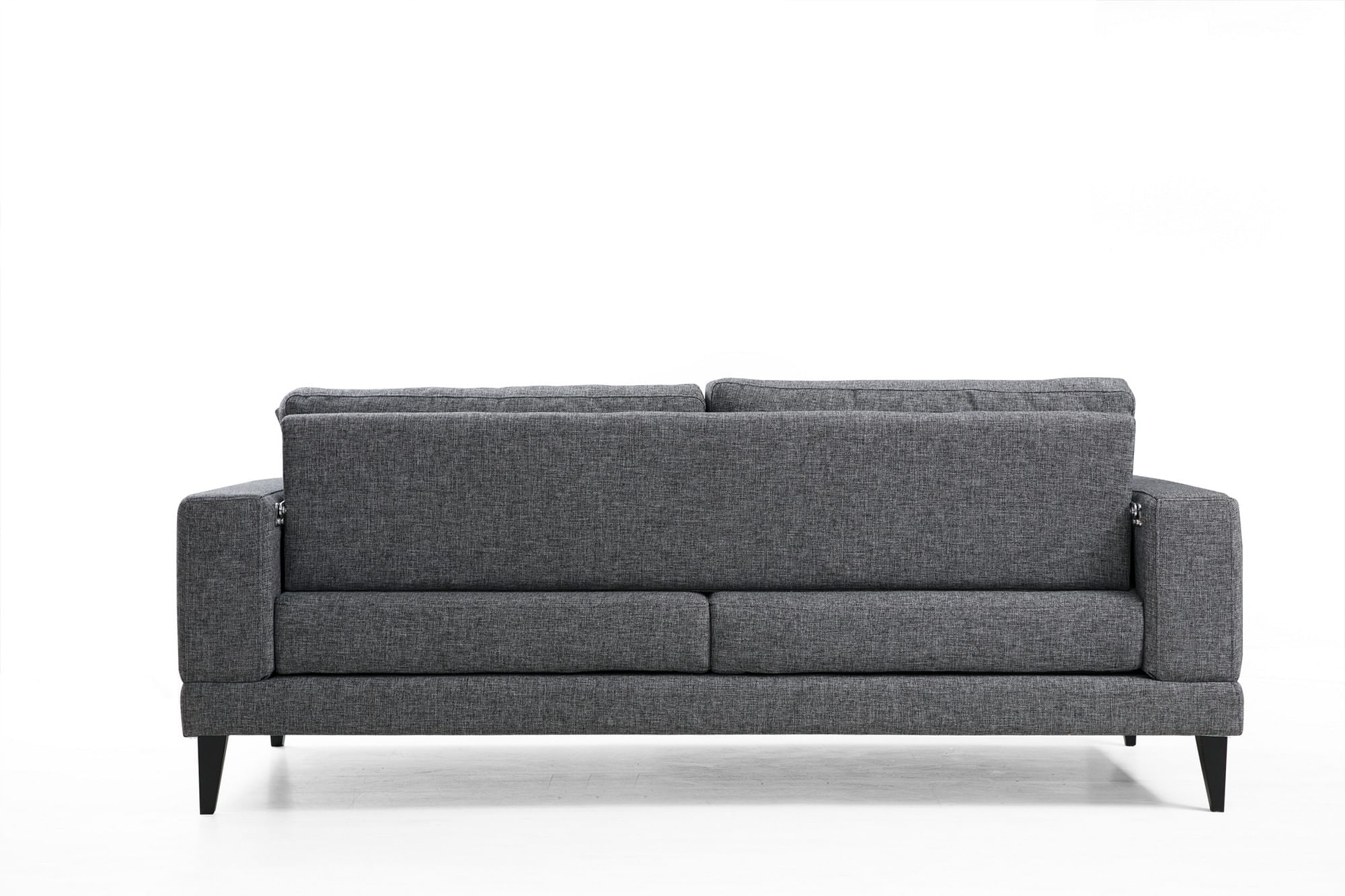 Canapea extensibila 3 locuri, Hanah Home, cadru lemn fag si PAL, gri inchis, 210x90x85 cm — imaginea 8
