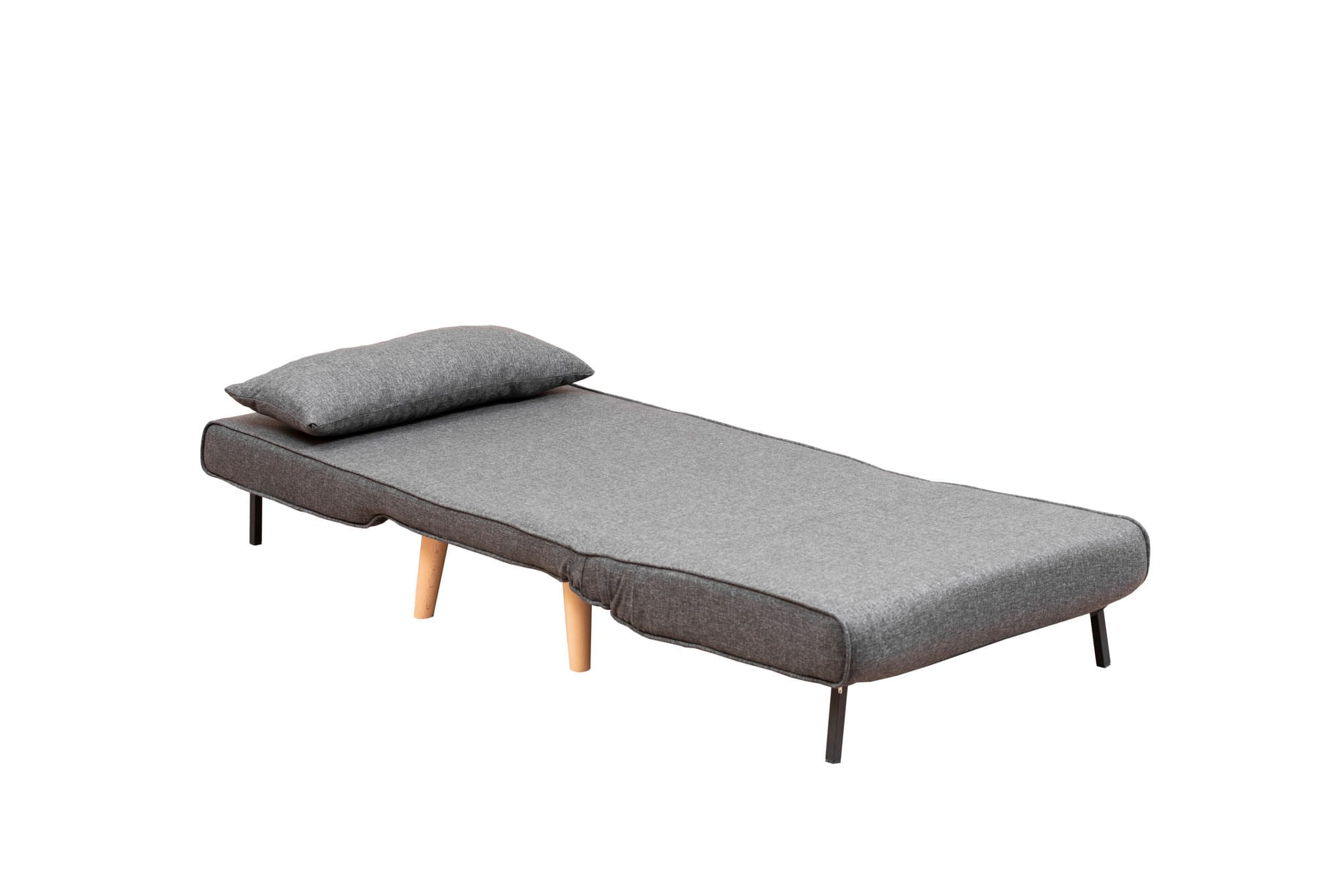 Canapea extensibila, Hanah Home, metal, gri inchis, 180x80 cm — imaginea 3