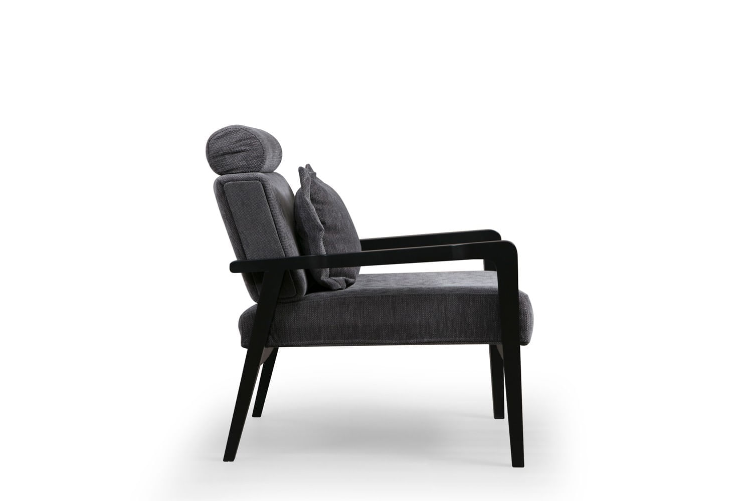 Fotoliu, Hanah Home, lemn de fag, gri, 77x90x84 cm — imaginea 5