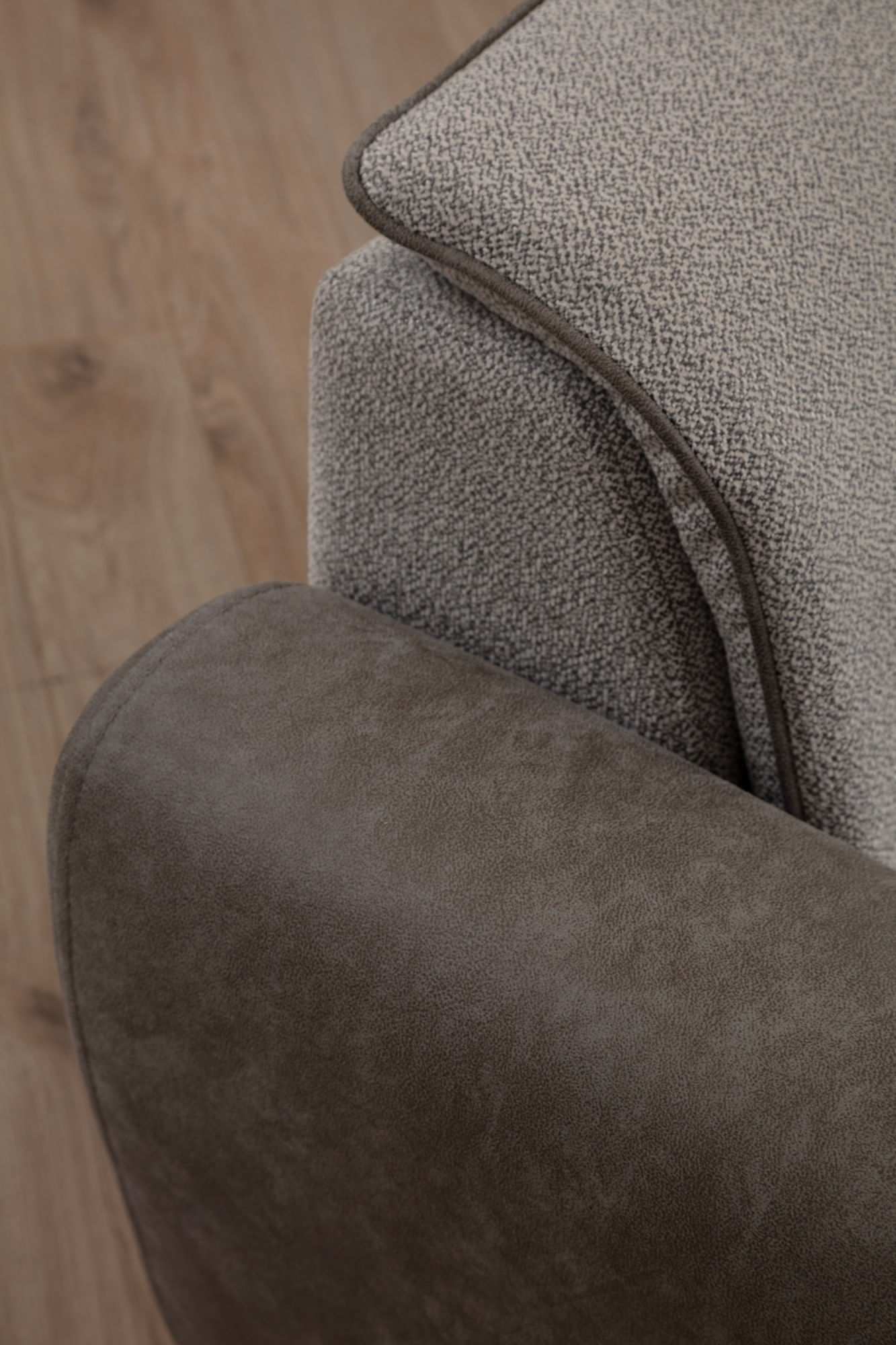 Fotoliu, Atelier Del Sofa, lemn fag si pal, gri, 100x85x85 cm — imaginea 6