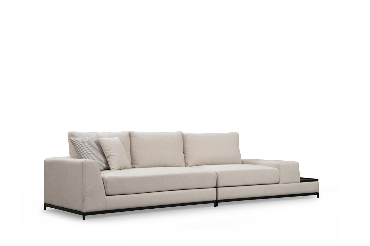 Canapea 4 locuri, Hanah Home, lemn fag si pal, bej, 320x102x84 cm — imaginea 7