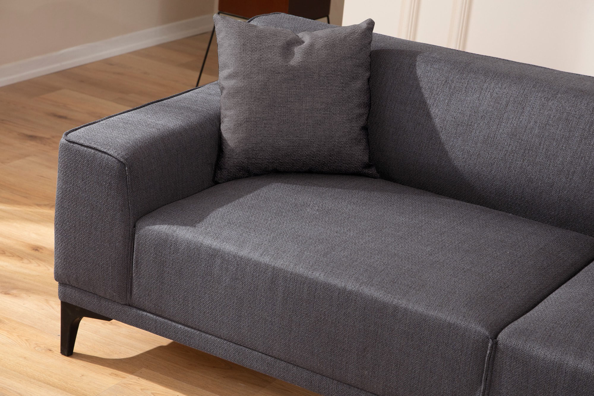 Canapea 3 locuri, Atelier Del Sofa, poliester, antracit, 215x87x86 cm — imaginea 3
