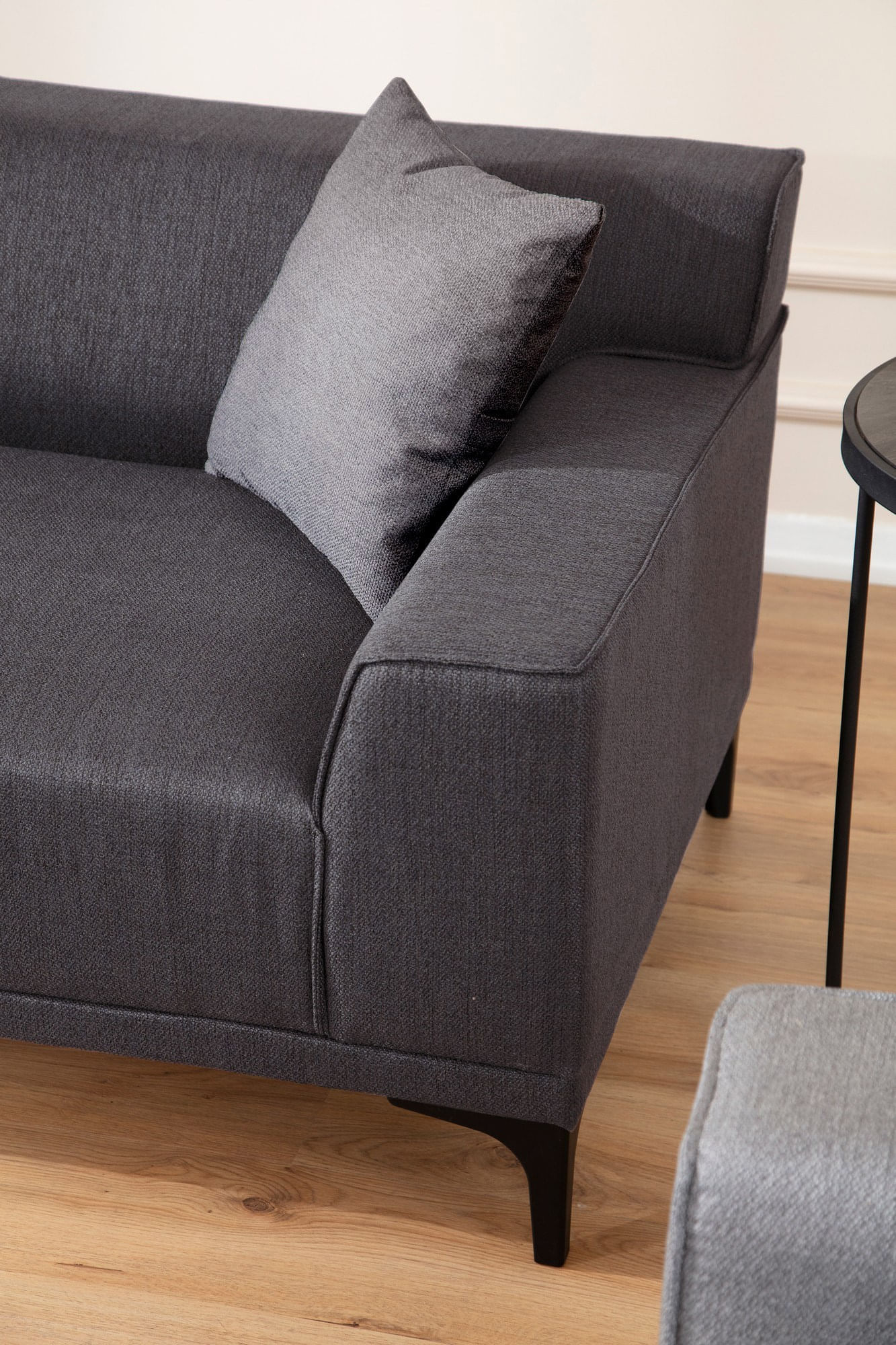 Canapea 3 locuri, Atelier Del Sofa, poliester, antracit, 215x87x86 cm — imaginea 4