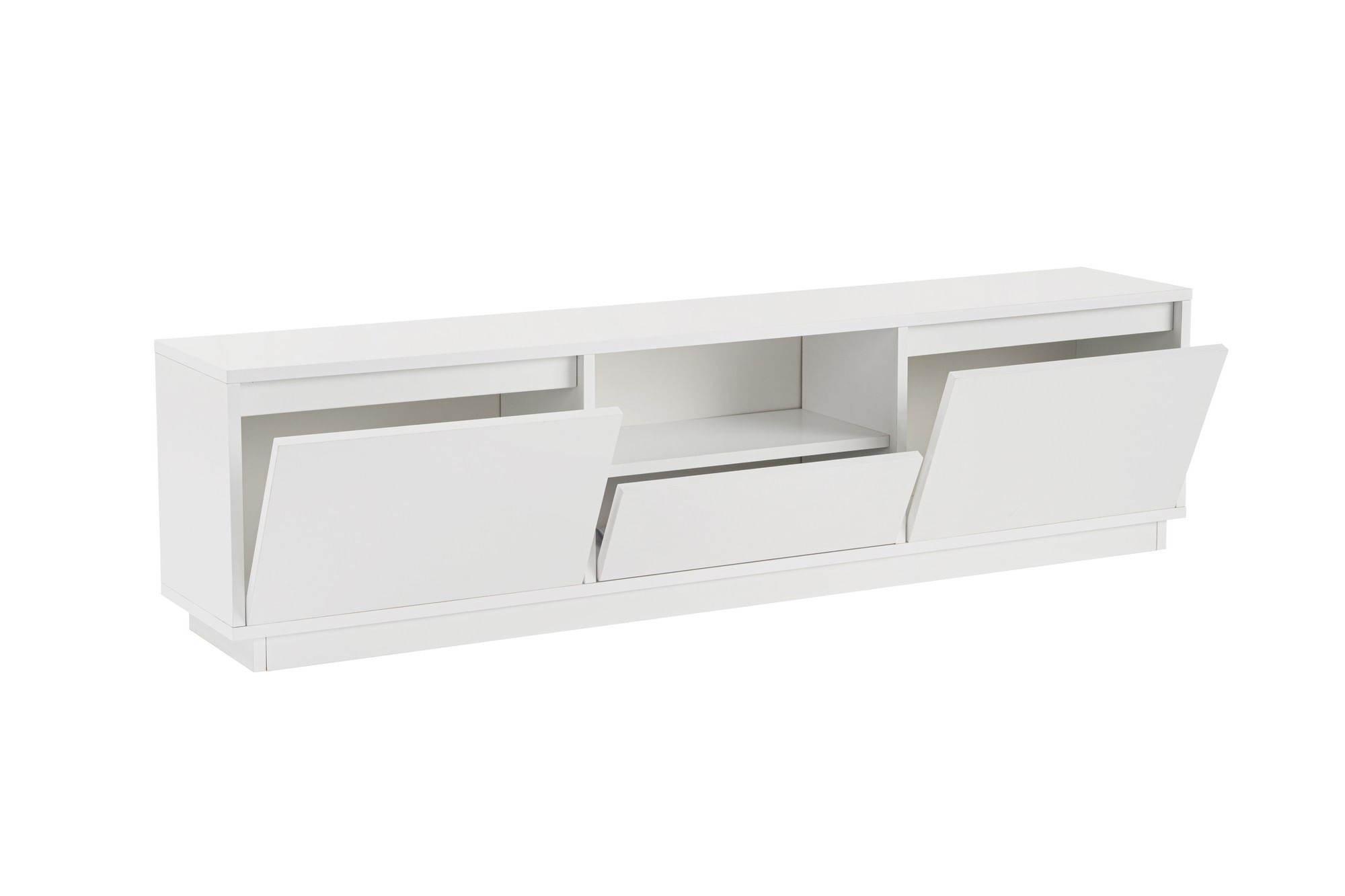 Comoda tv, Hanah Home, panou de particule melaminat, alb natural, 160x42x29.5 cm — imaginea 3