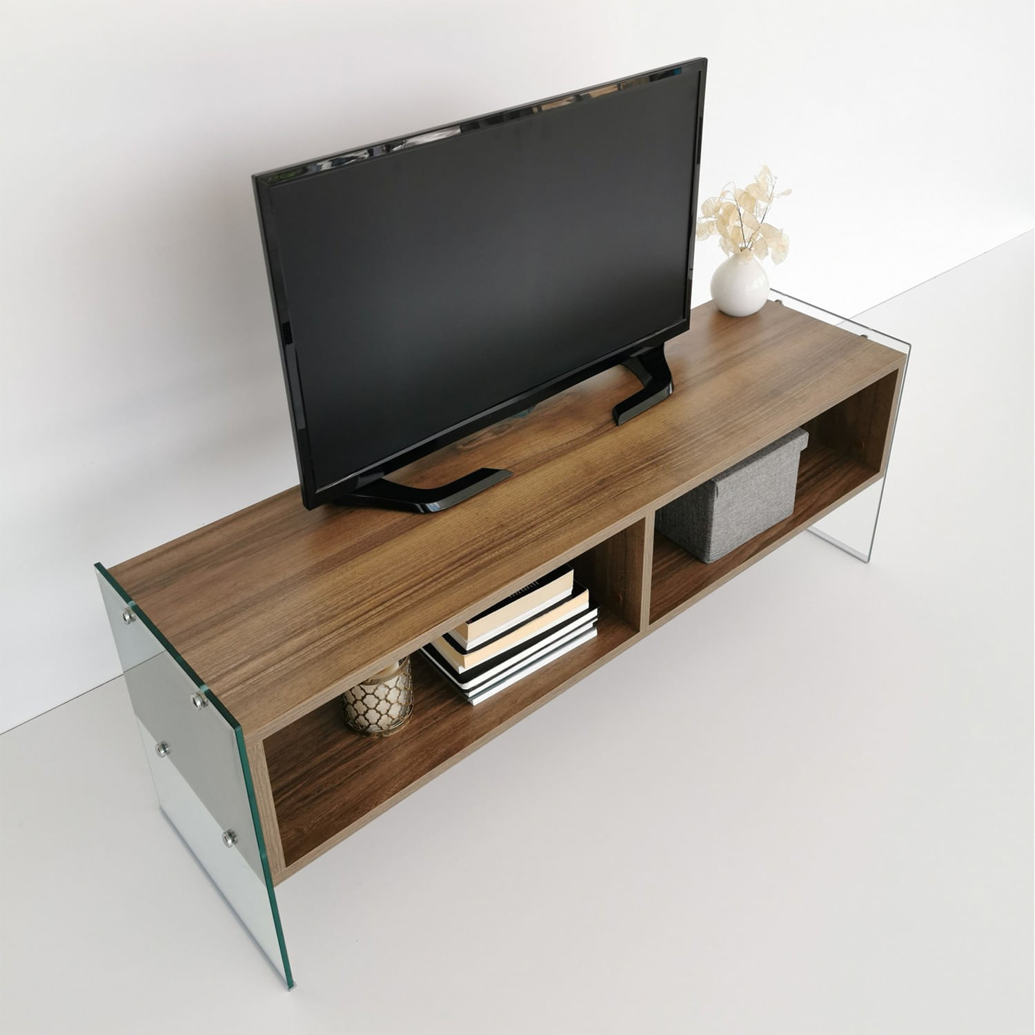 Comoda tv, Hanah Home, pal melaminat, nuc, 120x45x35 cm — imaginea 4