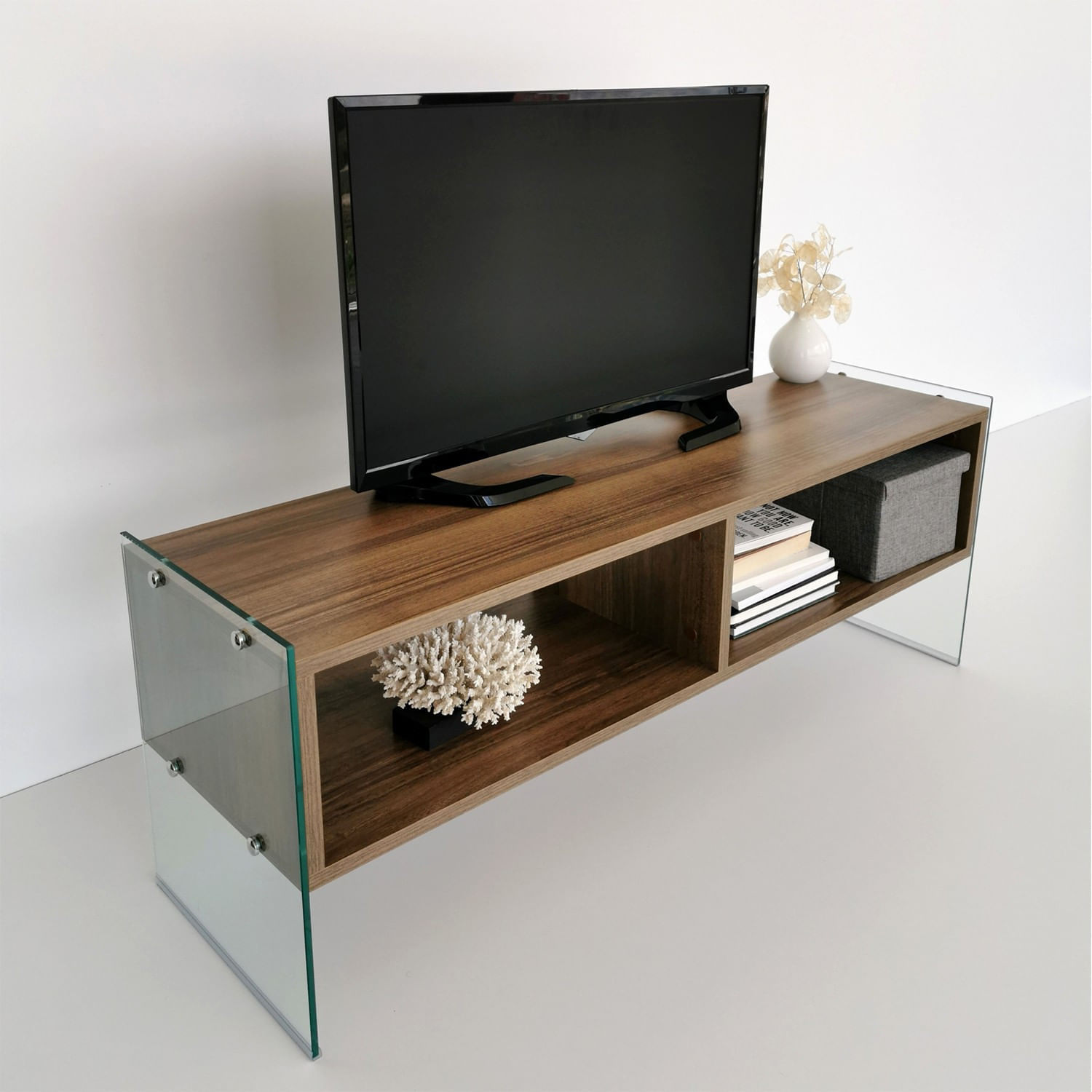 Comoda tv, Hanah Home, pal melaminat, nuc, 120x45x35 cm — imaginea 6