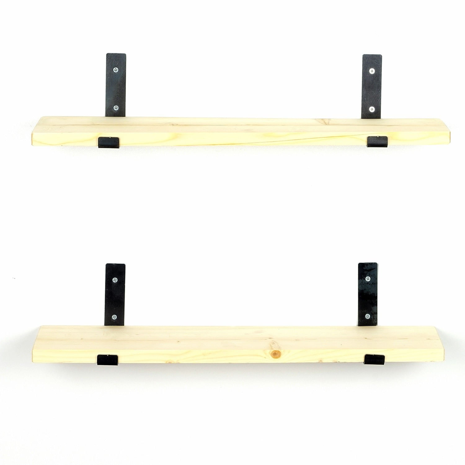 Raft de perete, Hanah Home, lemn de molid, negru si stejar, 60x16x14 cm — imaginea 2