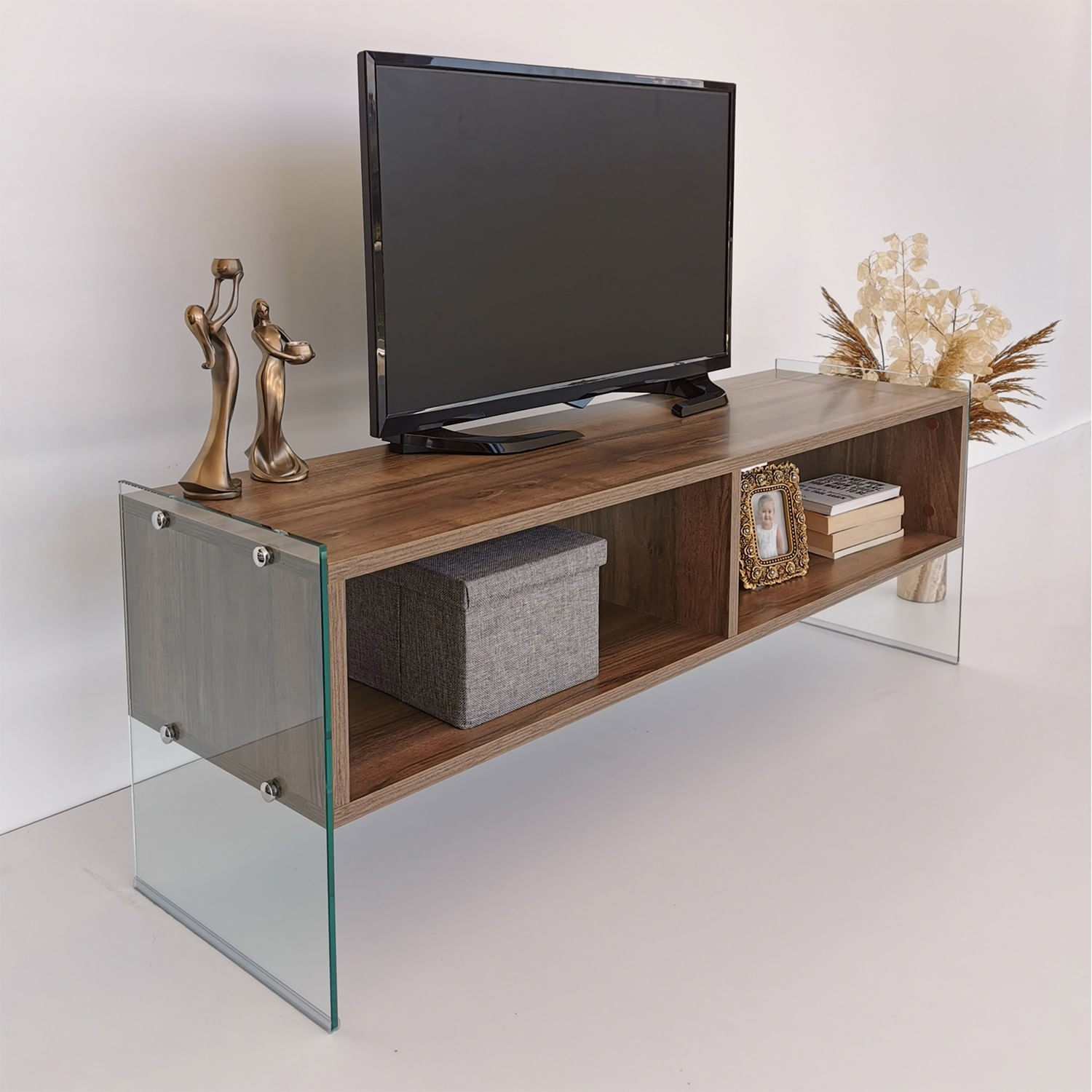 Comoda tv, Hanah Home, pal melaminat, nuc, 120x45x35 cm — imaginea 8
