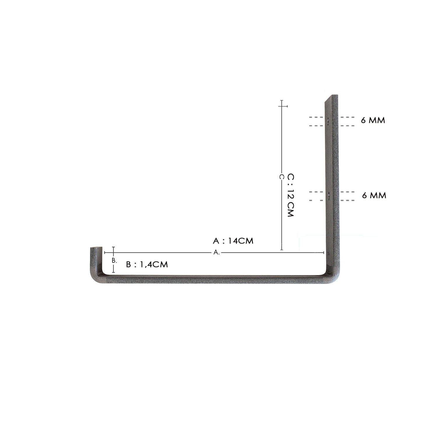 Raft de perete, Hanah Home, lemn de molid, negru si stejar, 60x16x14 cm — imaginea 11
