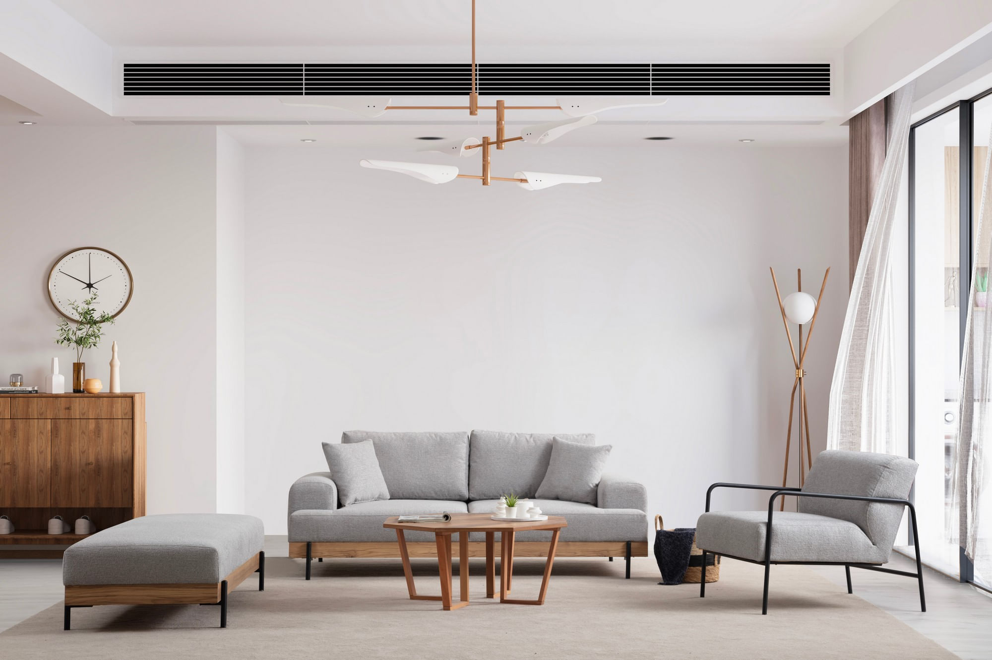 Canapea 3 locuri, Hanah Home, lemn fag si pal, gri, 220x98x78 cm, 560ARE2121 — imaginea 10
