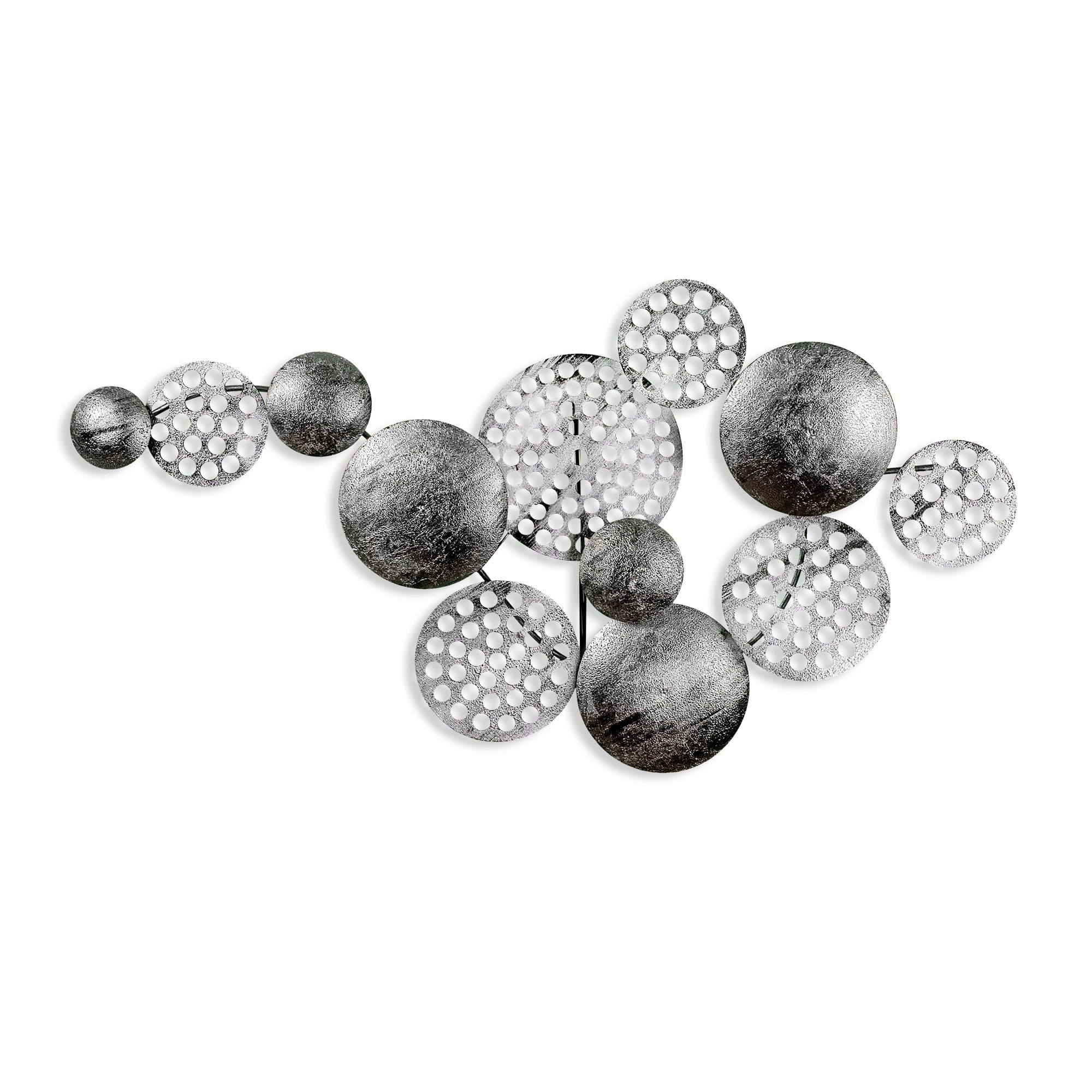 Accesoriu decorativ de perete, Wallxpert, metal, argintiu, 45x82 cm