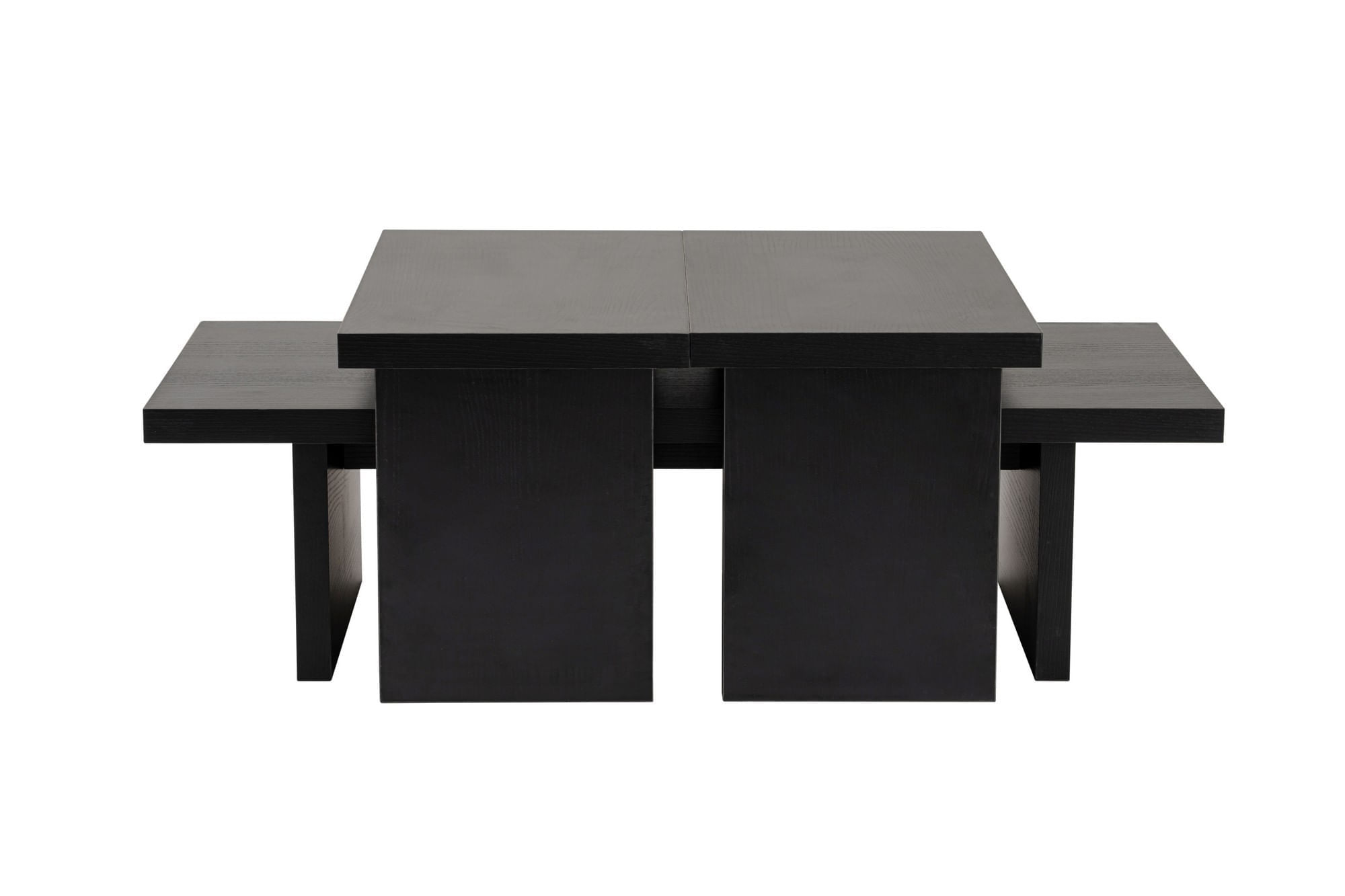 Masuta de cafea, Hanah Home, panou de particule melaminat, lemn negru, 110x45x41.5 cm — imaginea 2