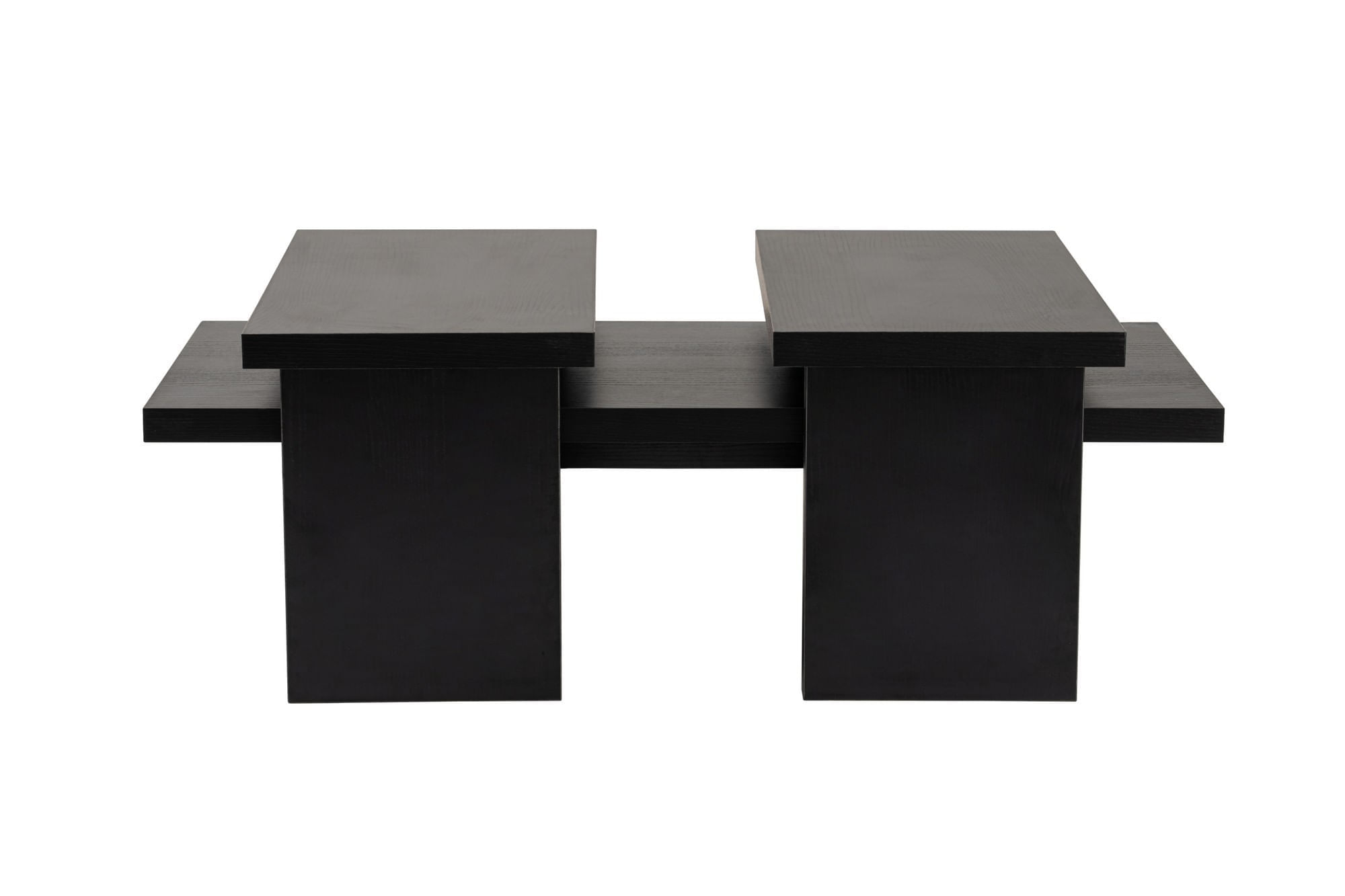 Masuta de cafea, Hanah Home, panou de particule melaminat, lemn negru, 110x45x41.5 cm — imaginea 3