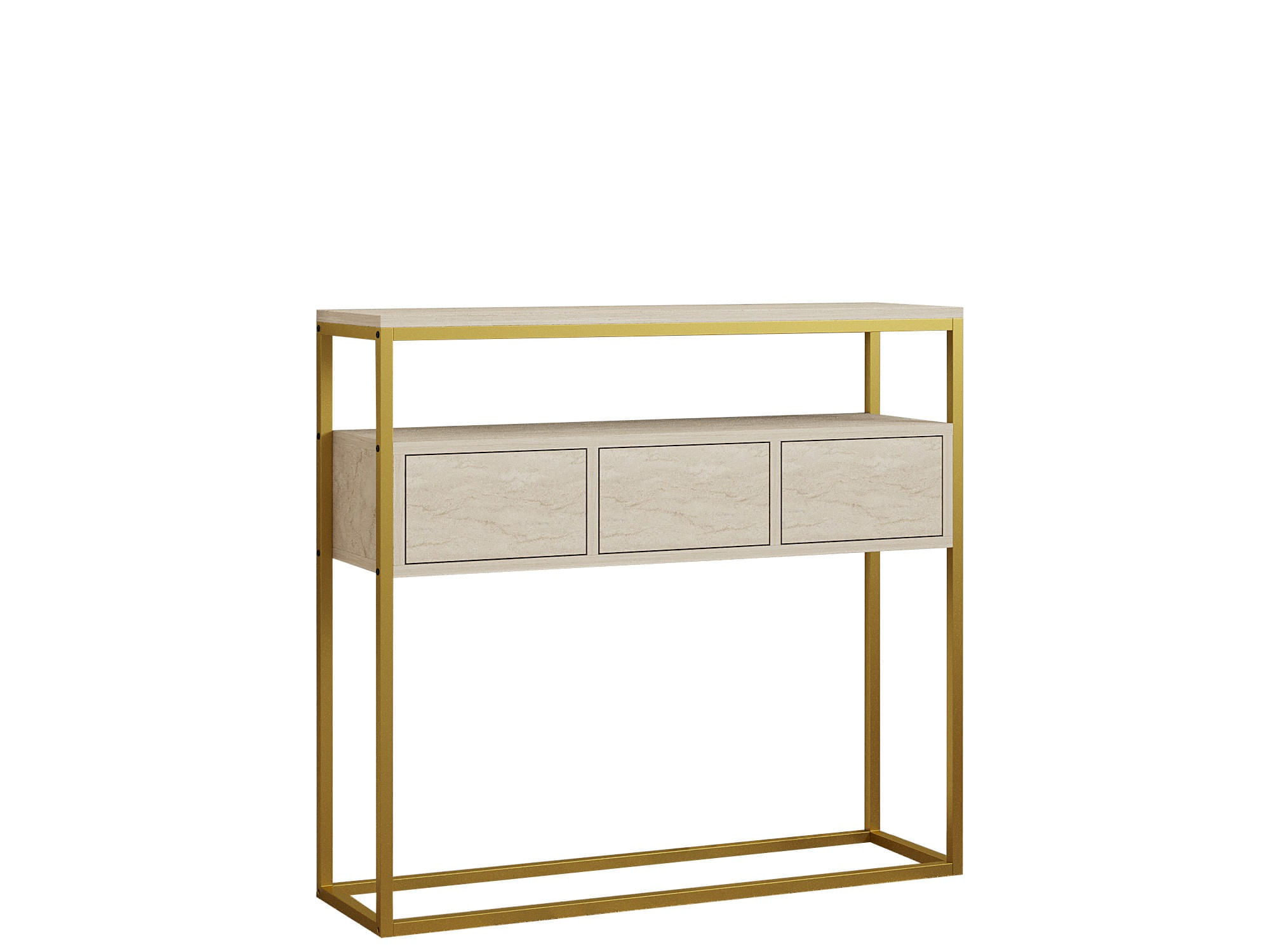 Consola, Hanah Home, pal melaminat, travertin, 90x34x70 cm