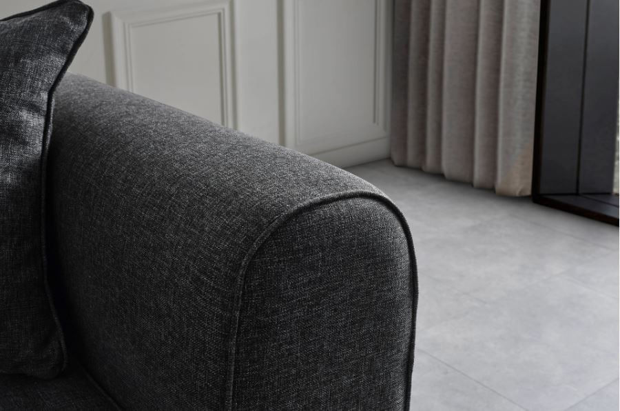 Canapea extensibila, Atelier Del Sofa, lemn fag si placi aglomerate, antracit, 222x90x80 cm — imaginea 5
