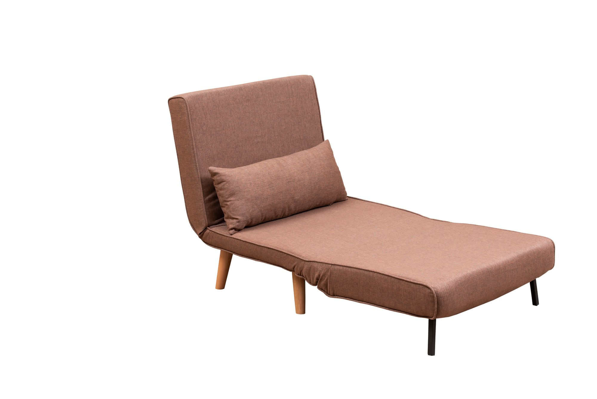 Canapea extensibila, Hanah Home, metal, maro, 180x80 cm — imaginea 2