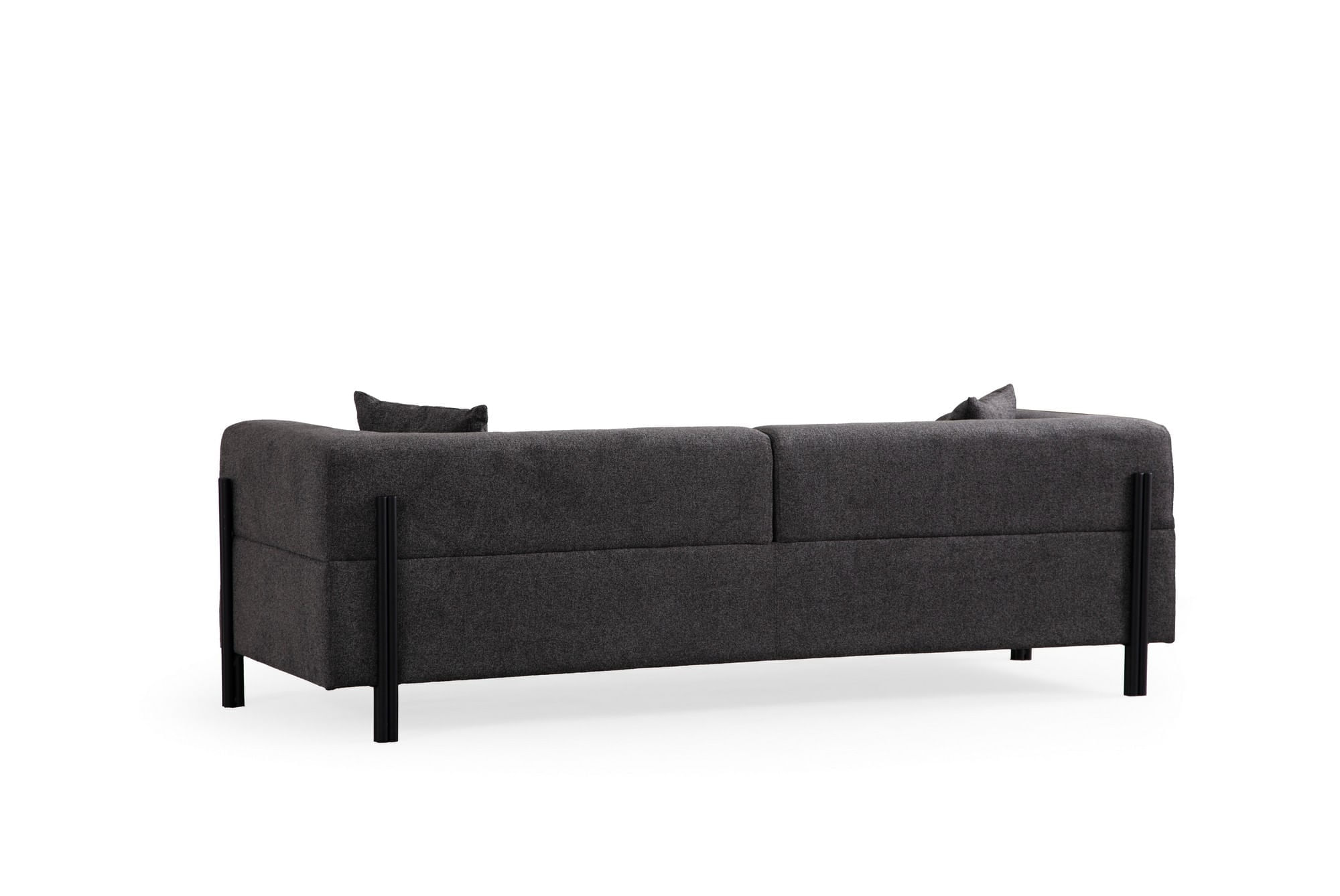 Canapea 3 locuri, Hanah Home, lemn fag si pal, antracit, 225x93x75 cm — imaginea 2