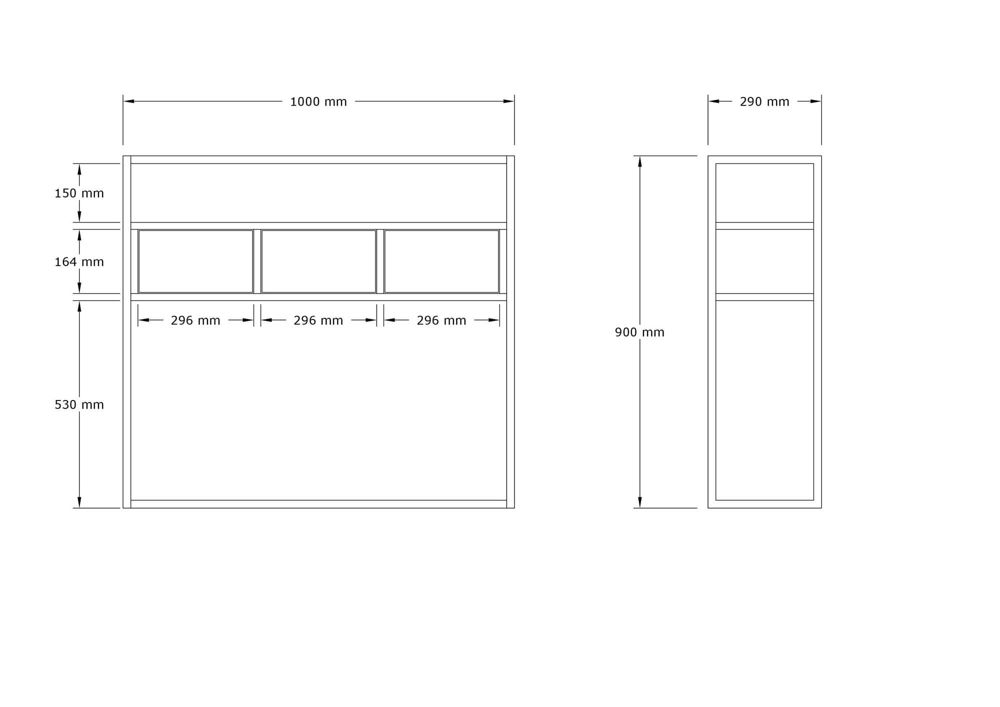 Consola, Hanah Home, pal melaminat, safir, 90x34x70 cm, 495SSE1901 — imaginea 5