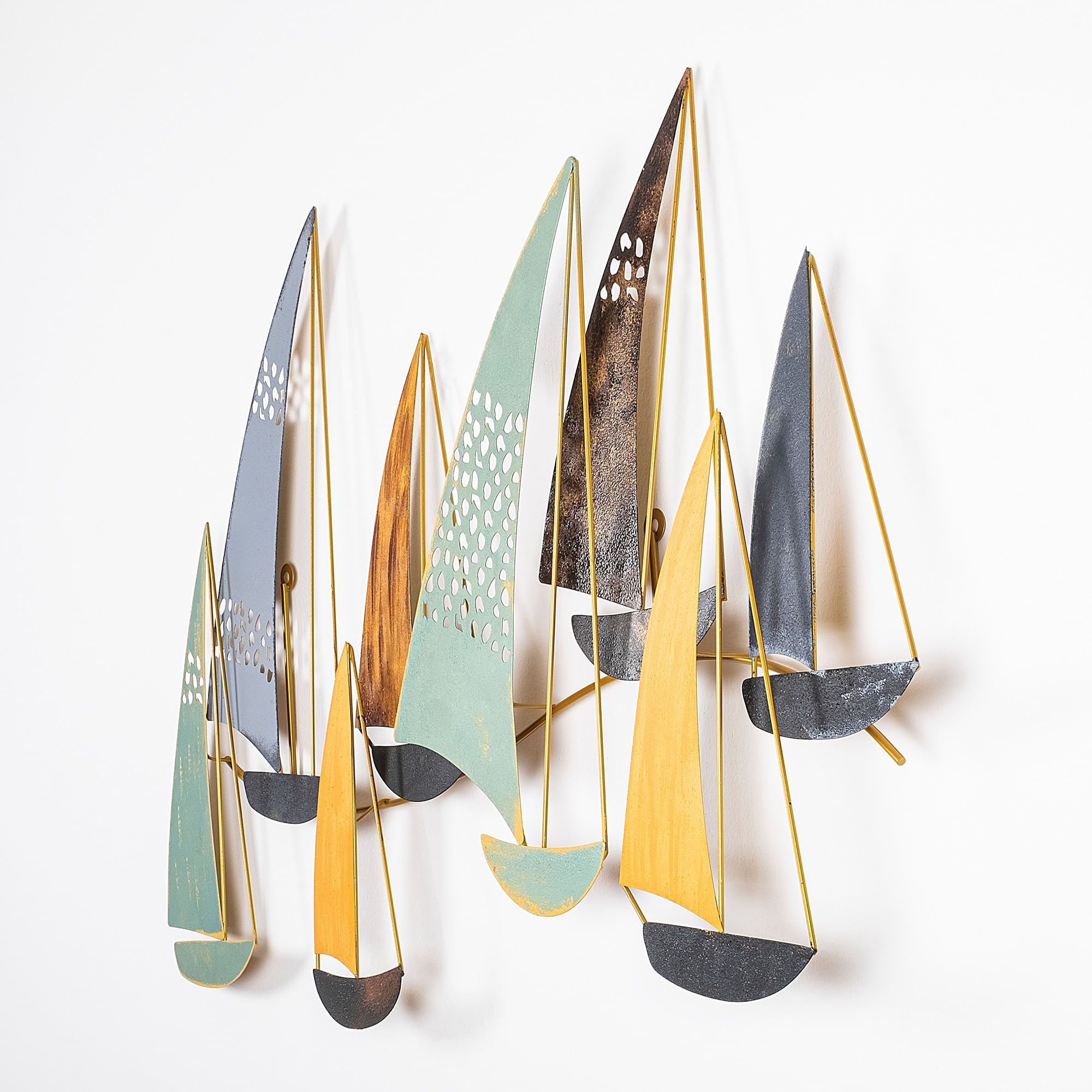 Accesoriu decorativ de perete, Wallxpert, metal, multicolor, 111x70x8 cm - imagine 7