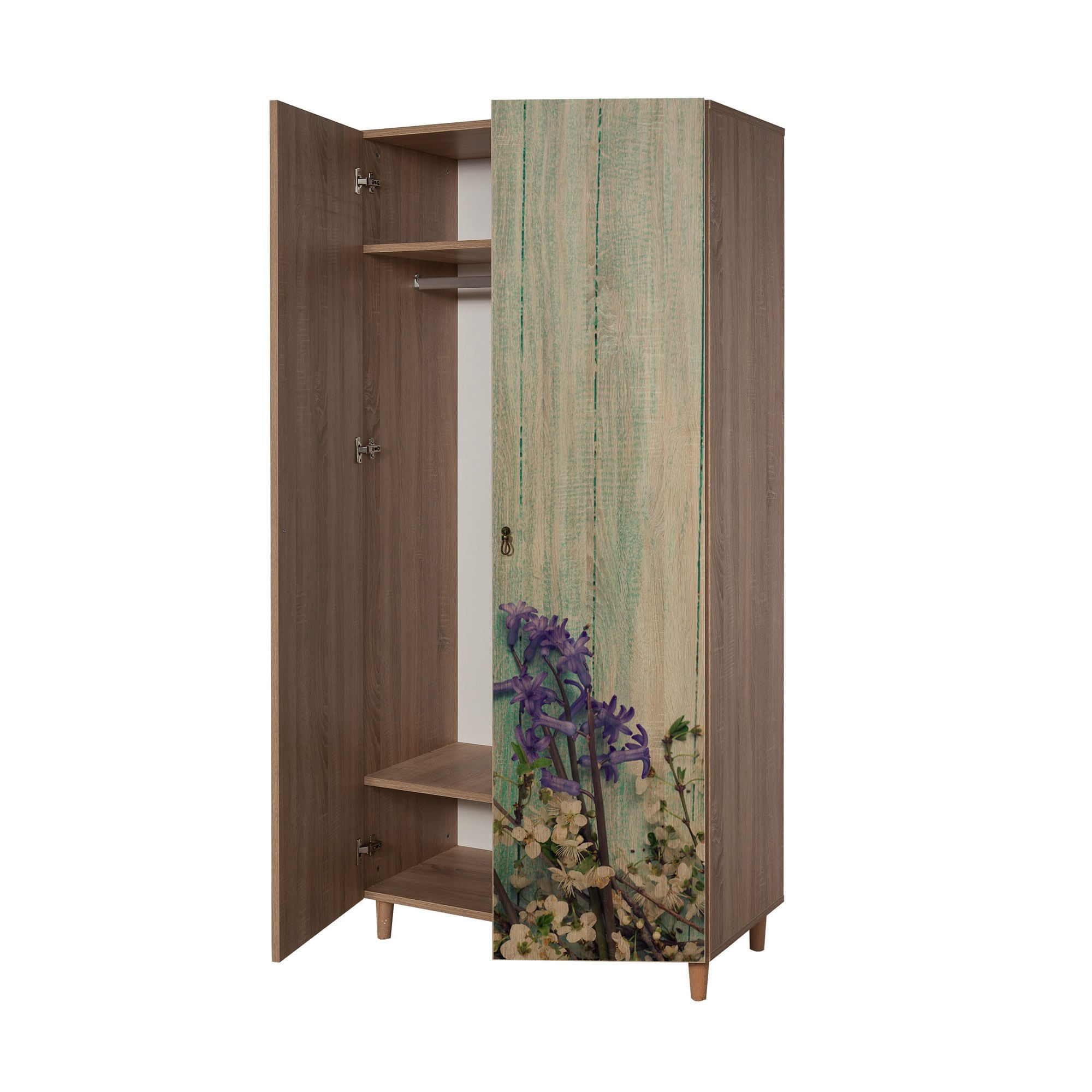 Sifonier, Hanah Home, pal melaminat, stejar sonoma, 90x52x192 cm, 863SPH4205 — imaginea 2