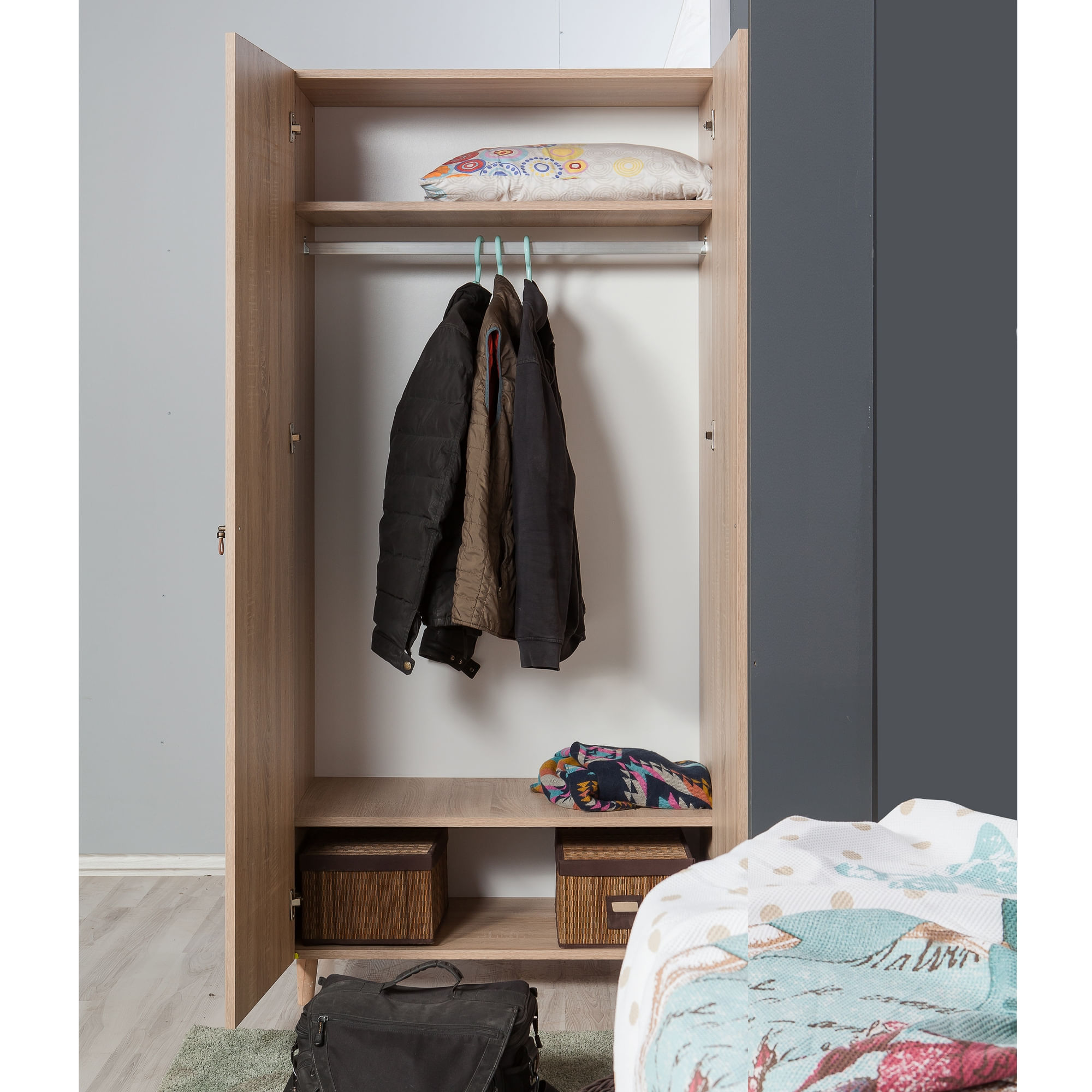 Sifonier, Hanah Home, pal melaminat, stejar sonoma, 90x52x192 cm, 863SPH4205 — imaginea 4
