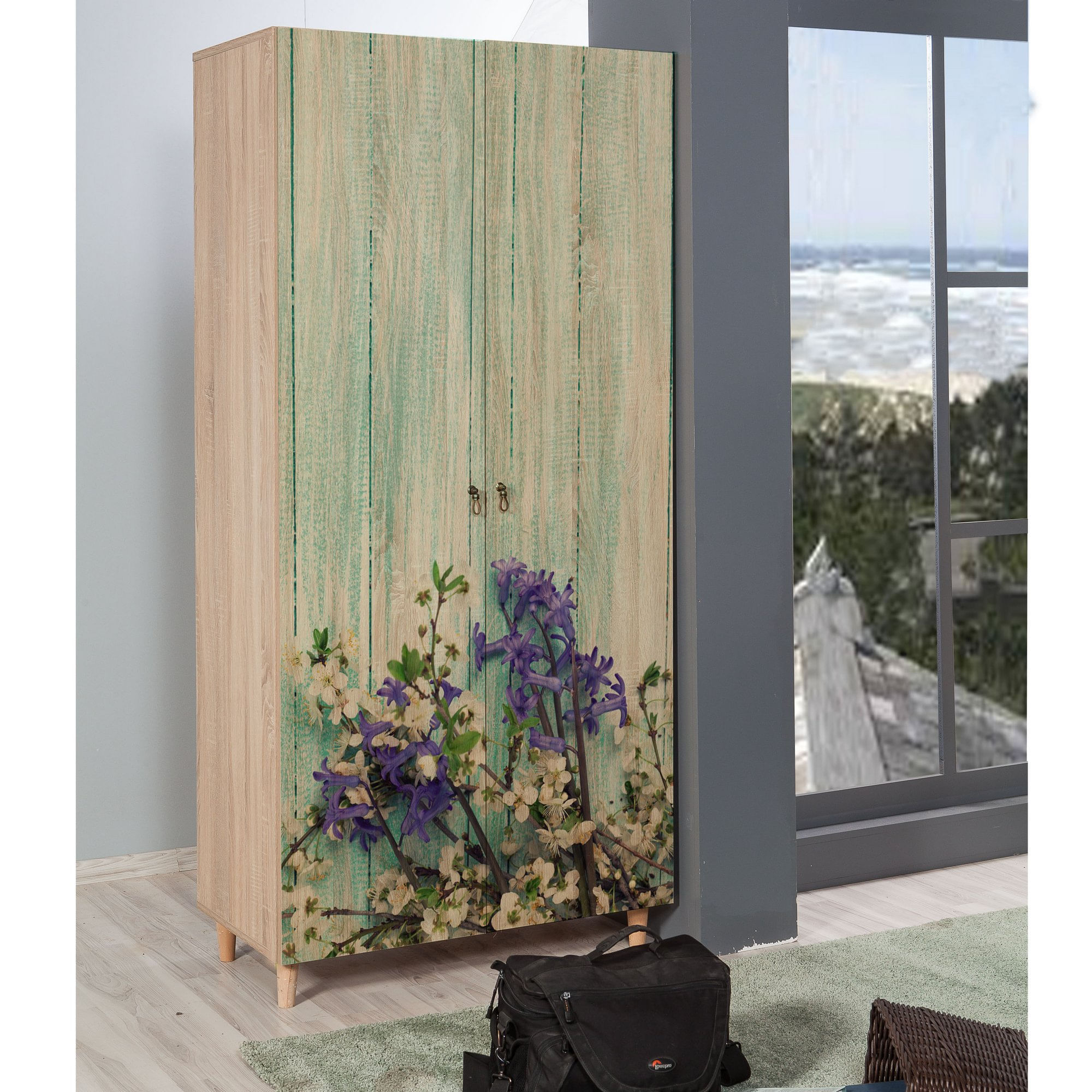 Sifonier, Hanah Home, pal melaminat, stejar sonoma, 90x52x192 cm, 863SPH4205 — imaginea 7