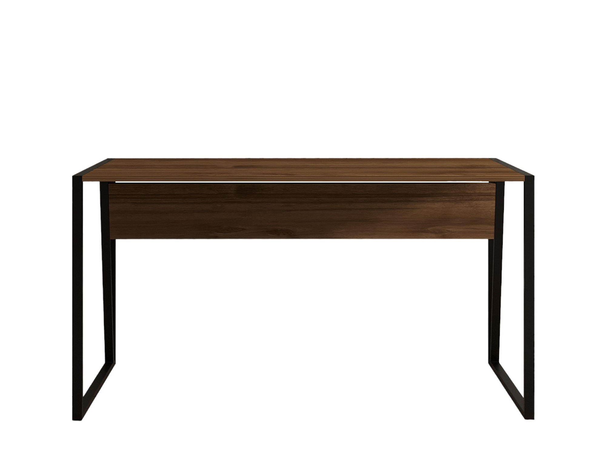 Birou de studiu, Hanah Home, pal melaminat, nuc si negru, 140x70x74 cm — imaginea 2