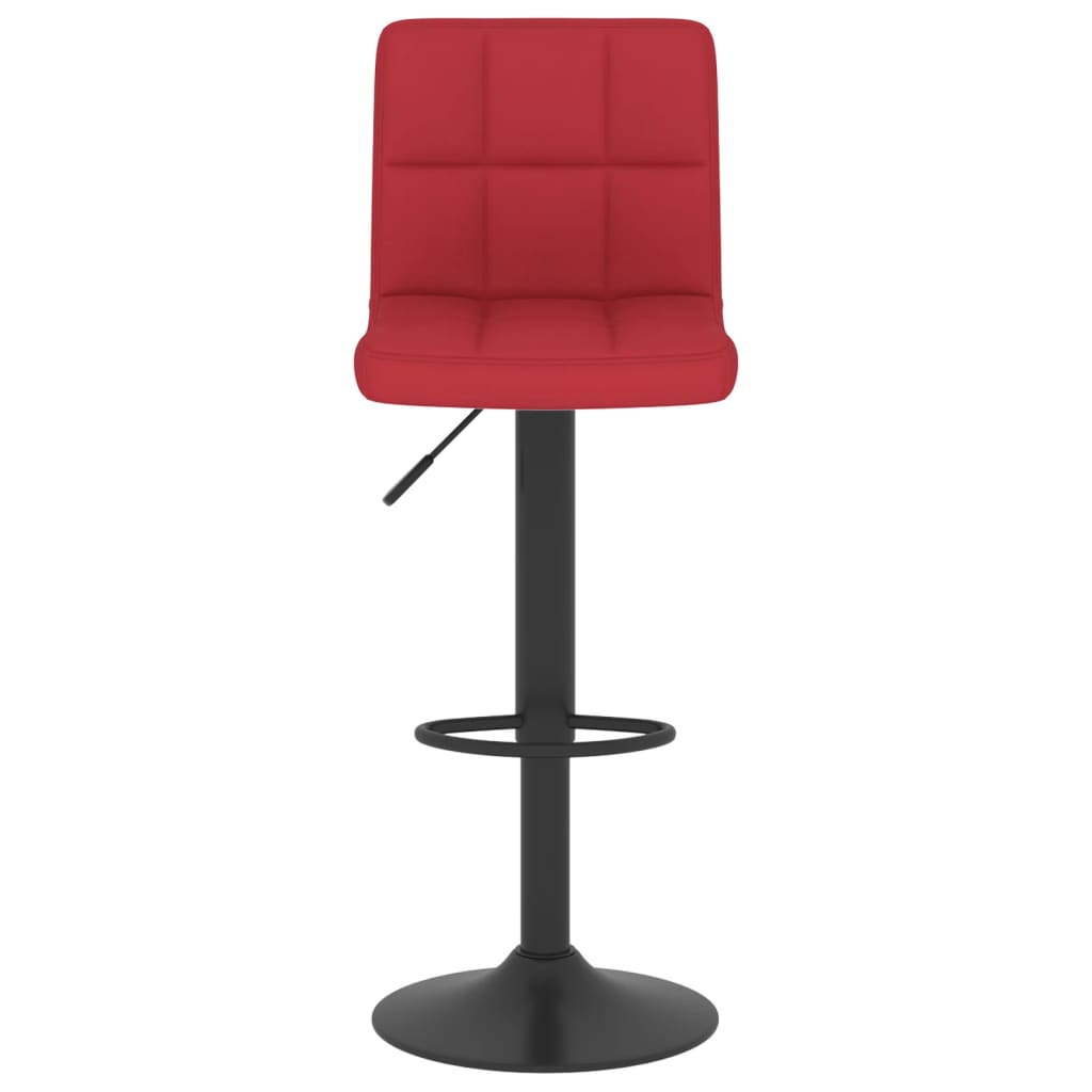Scaune de bar, 2 buc., rosu vin, material textil — imaginea 4