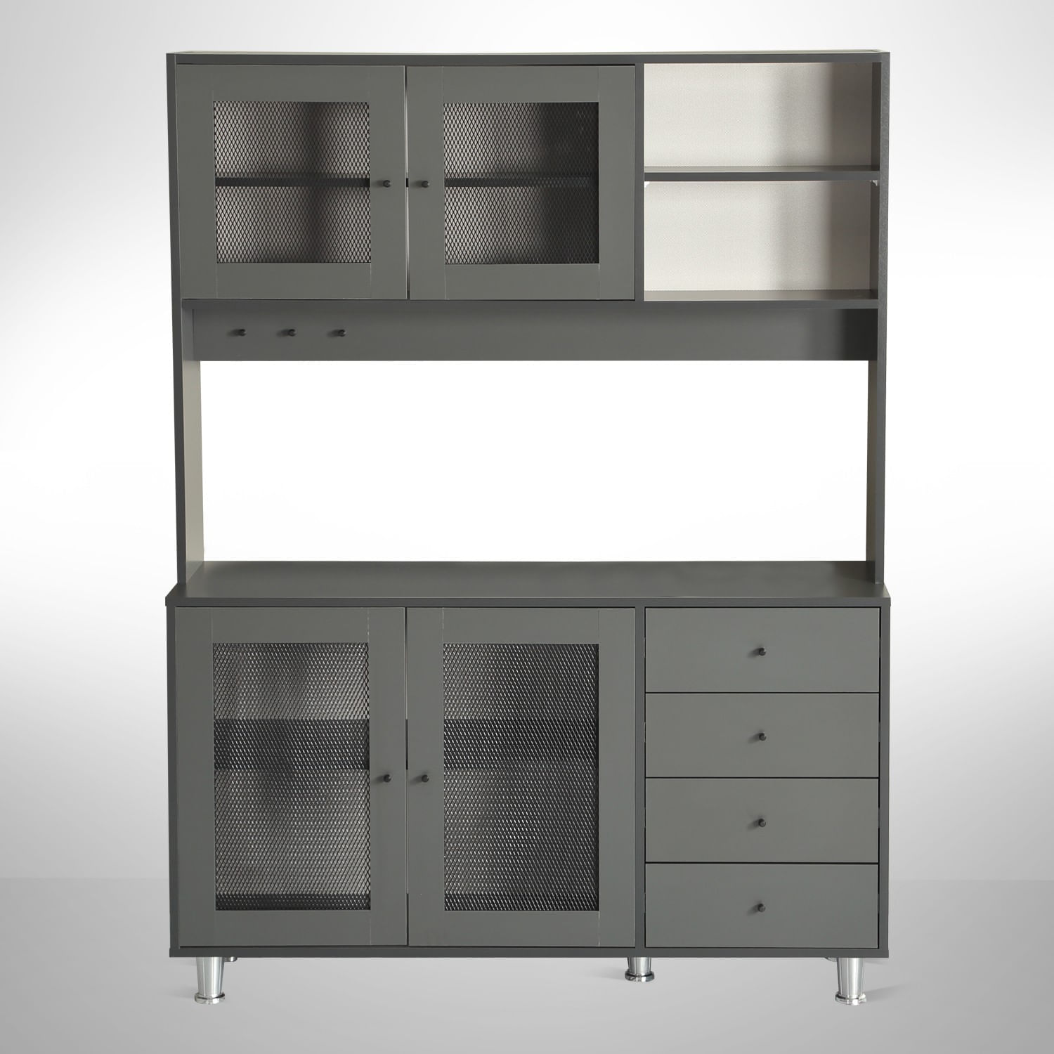 Dulap multifunctional, Hanah Home, pal, antracit, 140x40x187 cm
