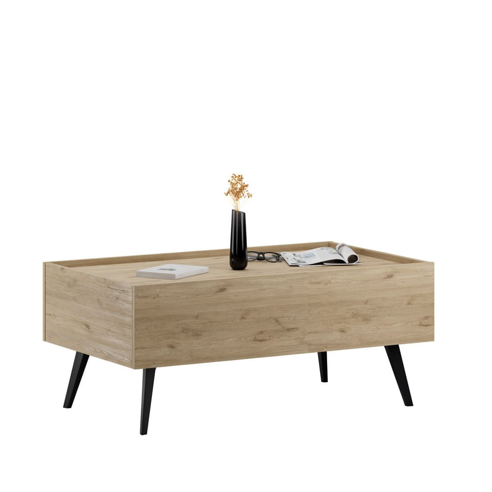 Masuta de cafea, Hanah Home, pal melaminat, stejar, 102x61x44 cm — imaginea 7