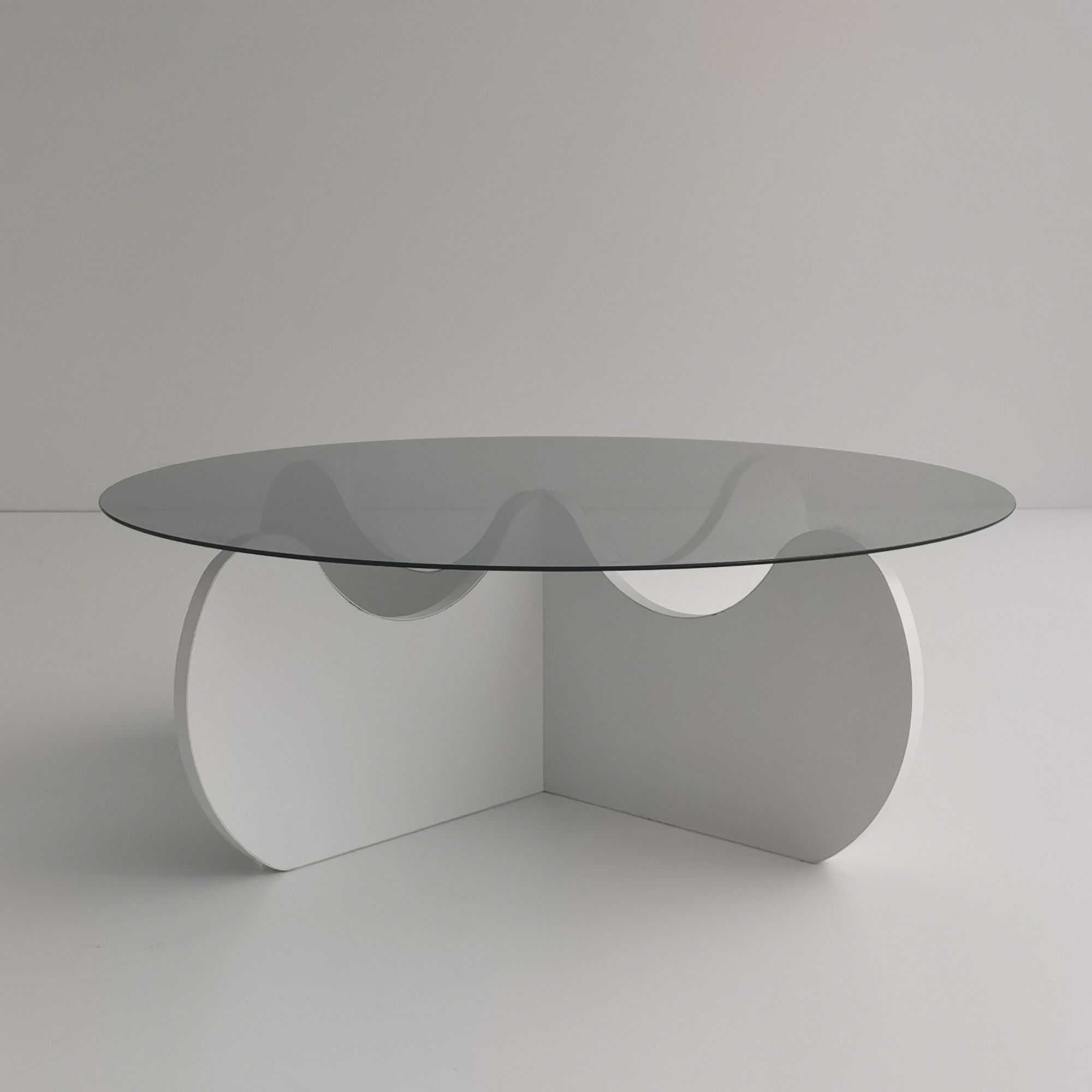 Masuta de cafea, Hanah Home, sticla securizata si pal melaminat, alb, 90x90x30 cm — imaginea 8