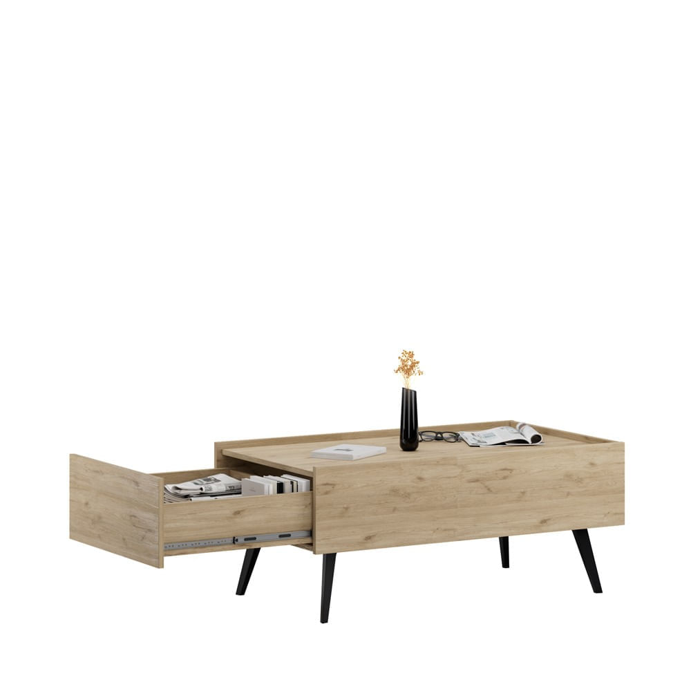 Masuta de cafea, Hanah Home, pal melaminat, stejar, 102x61x44 cm — imaginea 9