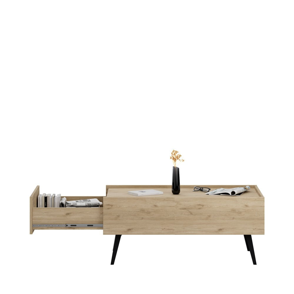 Masuta de cafea, Hanah Home, pal melaminat, stejar, 102x61x44 cm — imaginea 11