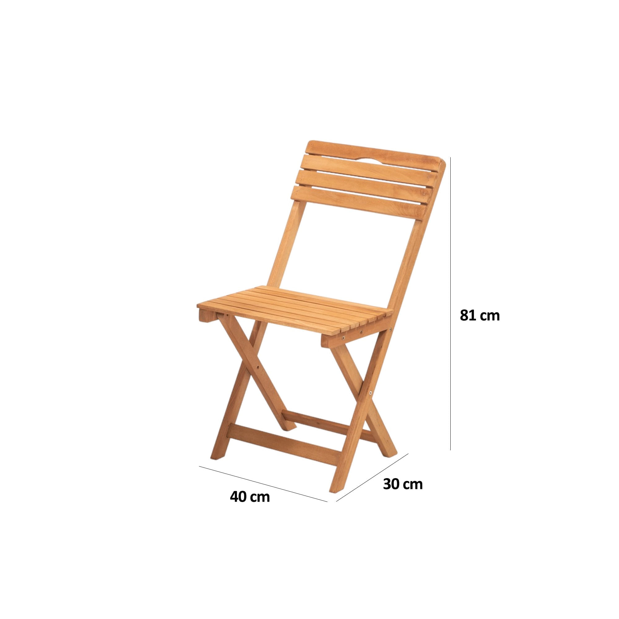 Set masa si scaune gradina, Hanah Home, lemn fag, natural crem, masa 50x50x72 cm, scaun 40x30x81 cm — imaginea 4