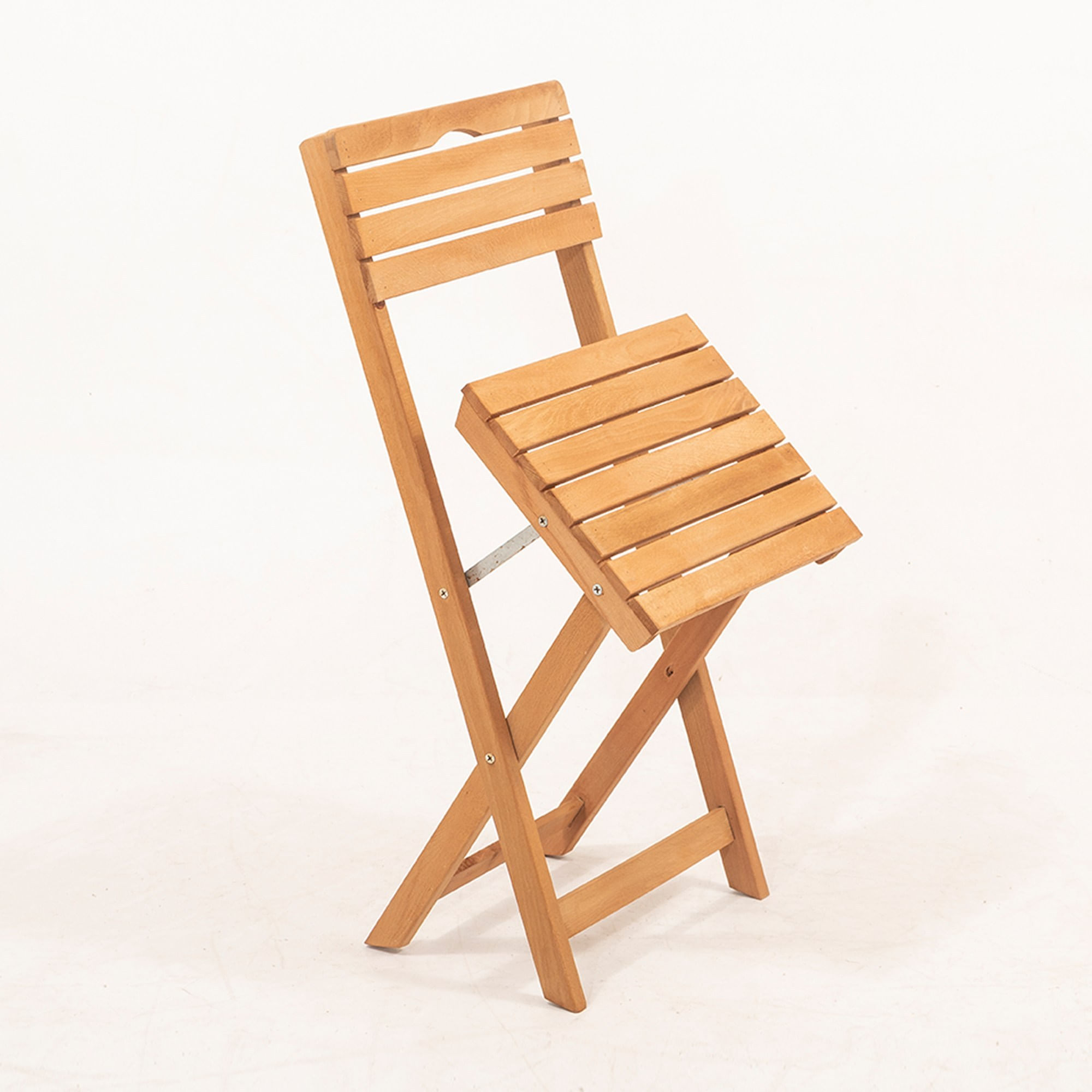 Set masa si scaune gradina, Hanah Home, lemn fag, natural crem, masa 80x60x72 cm, 2 scaune 40x30x81 cm, 644MYD1152 — imaginea 4