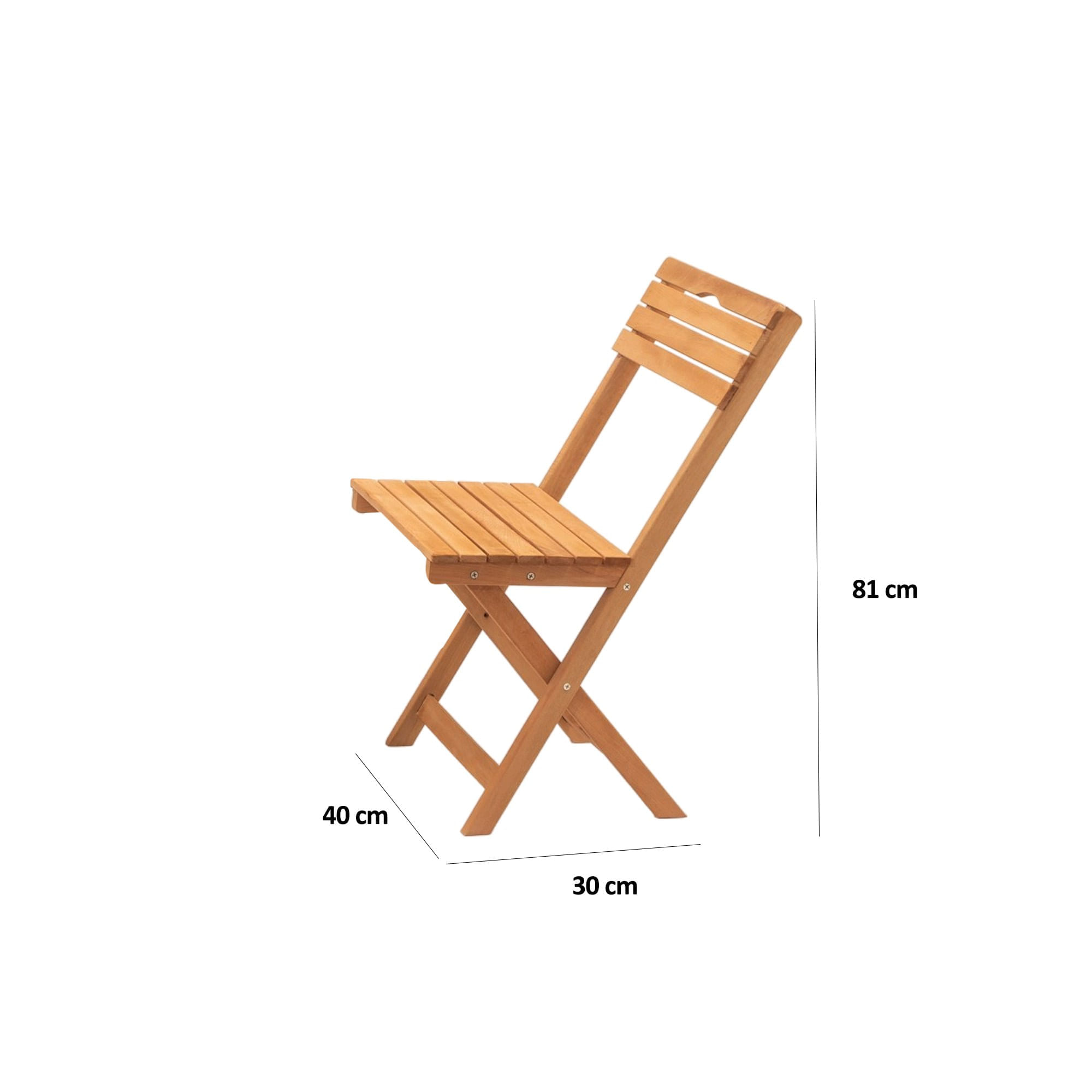 Set masa si scaune gradina, Hanah Home, lemn fag, natural crem, masa 80x60x72 cm, 2 scaune 40x30x81 cm, 644MYD1152 — imaginea 5