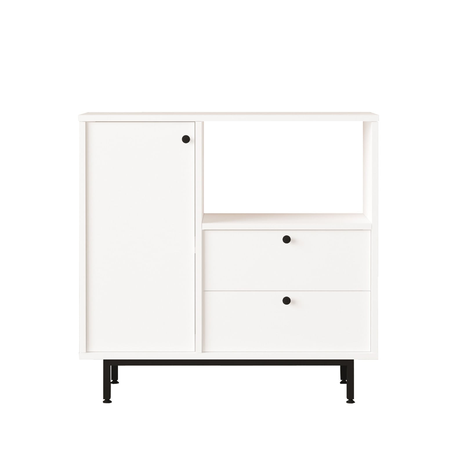 Dulap multifunctional, Hanah Home, pal melaminat, alb, 88x35.5x85 cm — imaginea 5