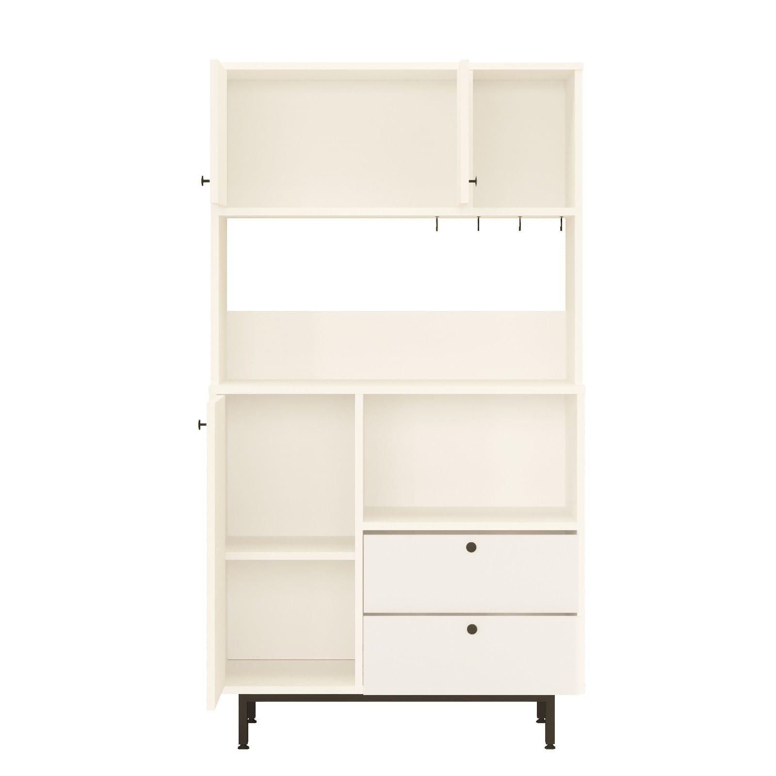 Dulap multifunctional, Hanah Home, pal melaminat, alb, 88x35.5x161.2 cm