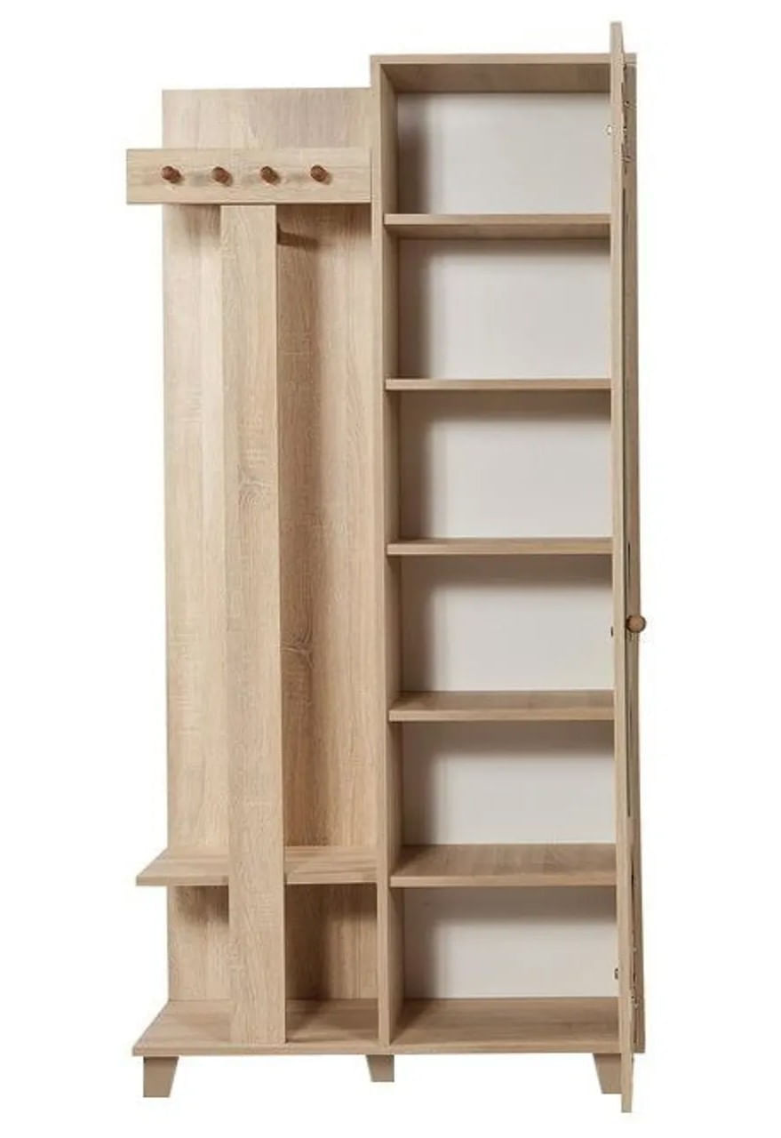 Cuier hol, Hanah Home, pal melaminat, stejar sonoma, 90x36x192 cm