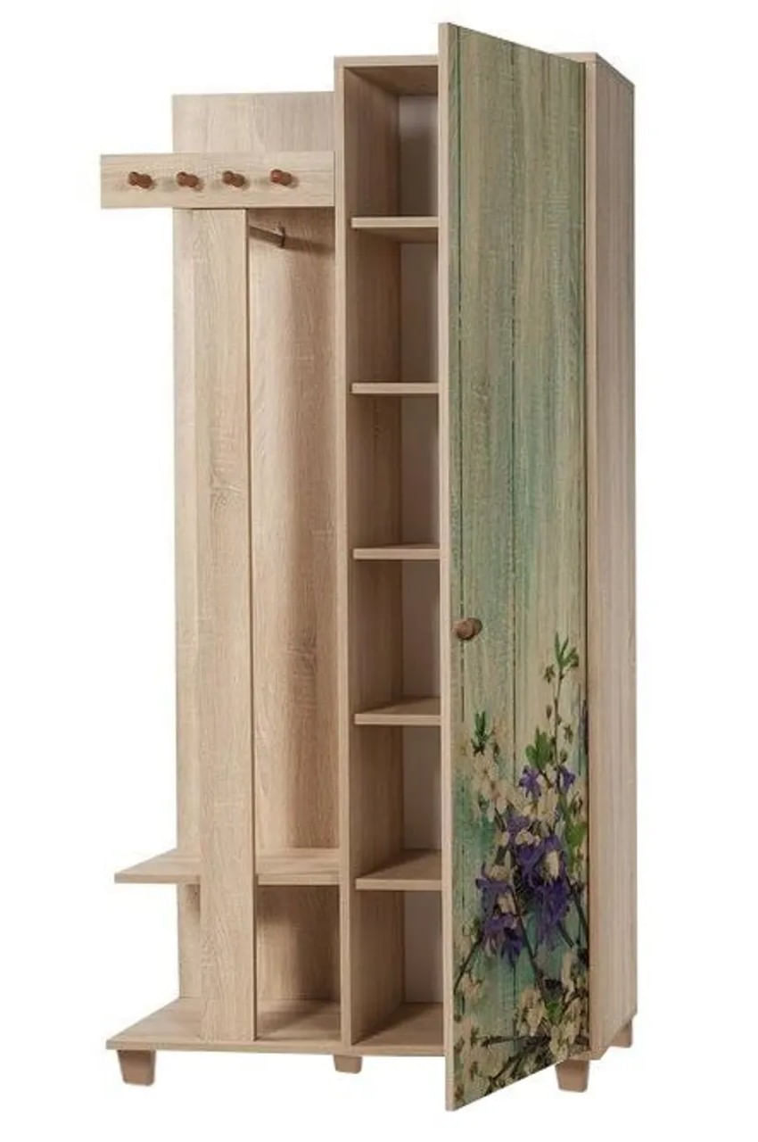 Cuier hol, Hanah Home, pal melaminat, stejar sonoma, 90x36x192 cm — imaginea 6