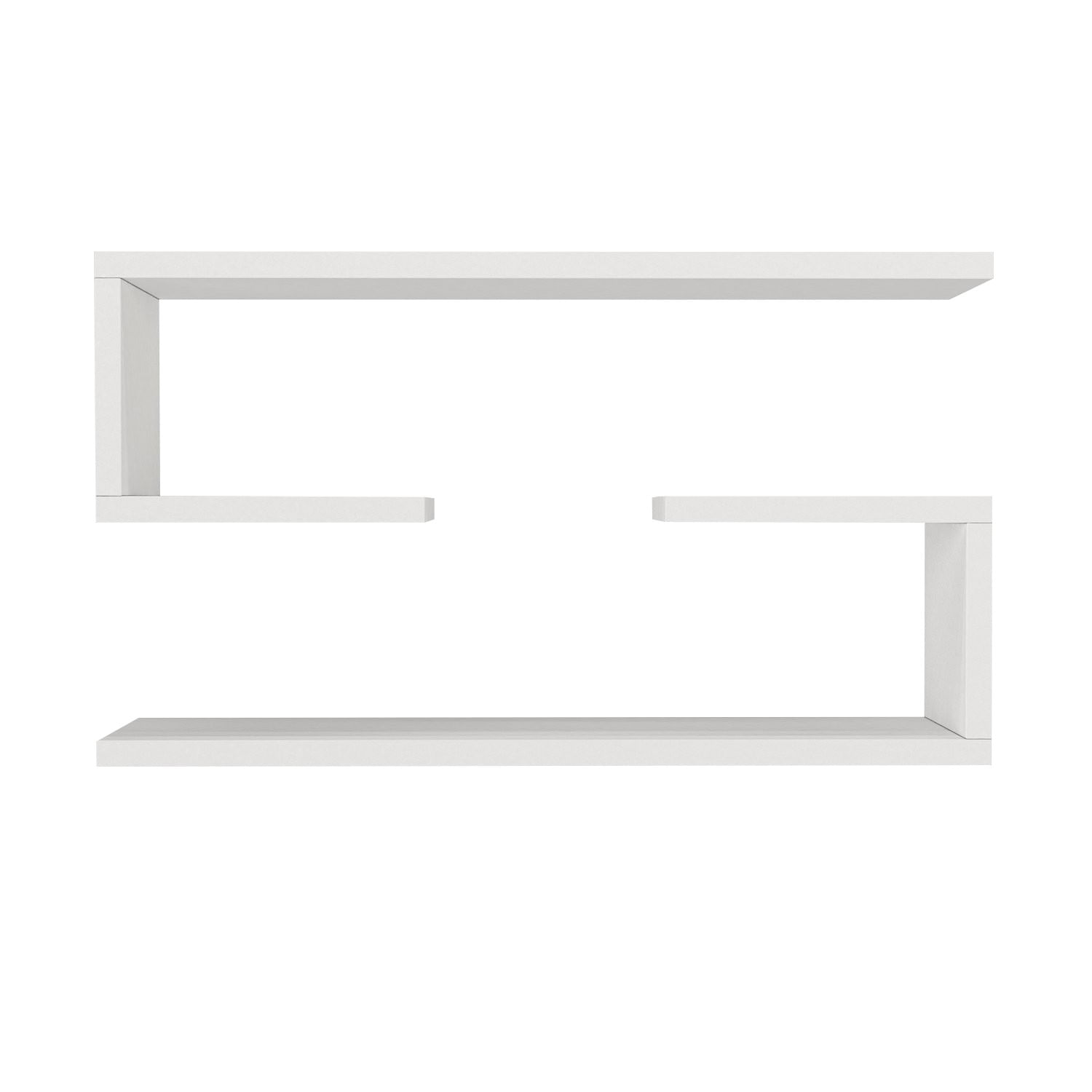 Raft de perete, Hanah Home, pal melaminat, alb, 60x18x14.5 cm — imaginea 5