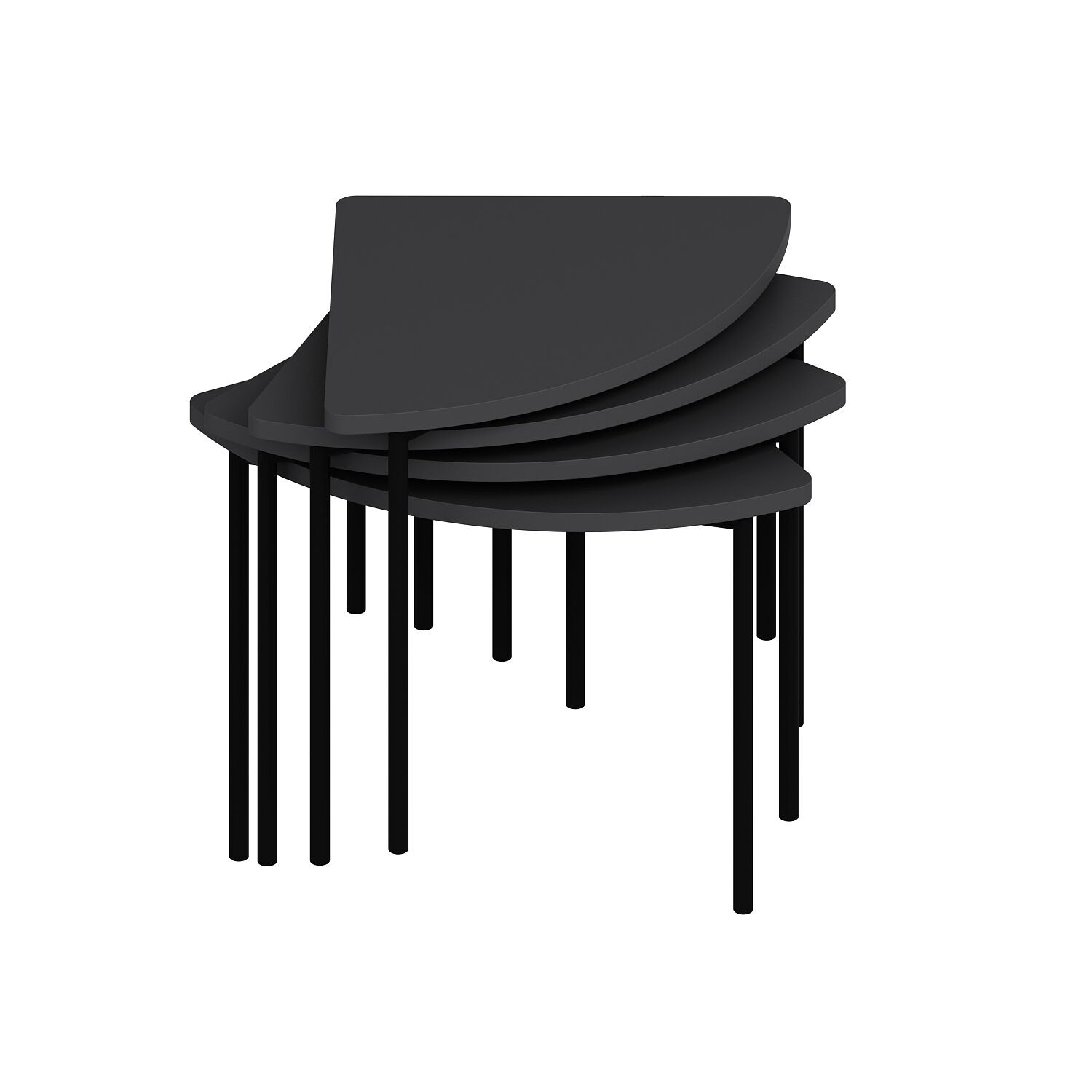 Masuta de cafea, Hanah Home, pal melaminat, antracit, 90x42x42 cm — imaginea 7