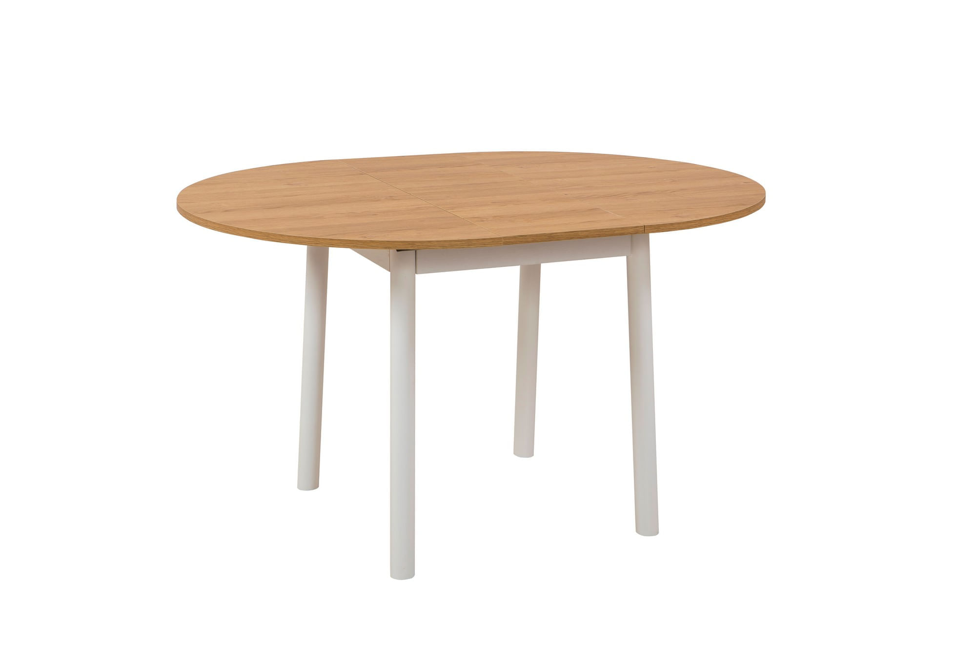 Masa extensibila, Hanah Home, pal melaminat, stejar si alb, 100x100x75 cm