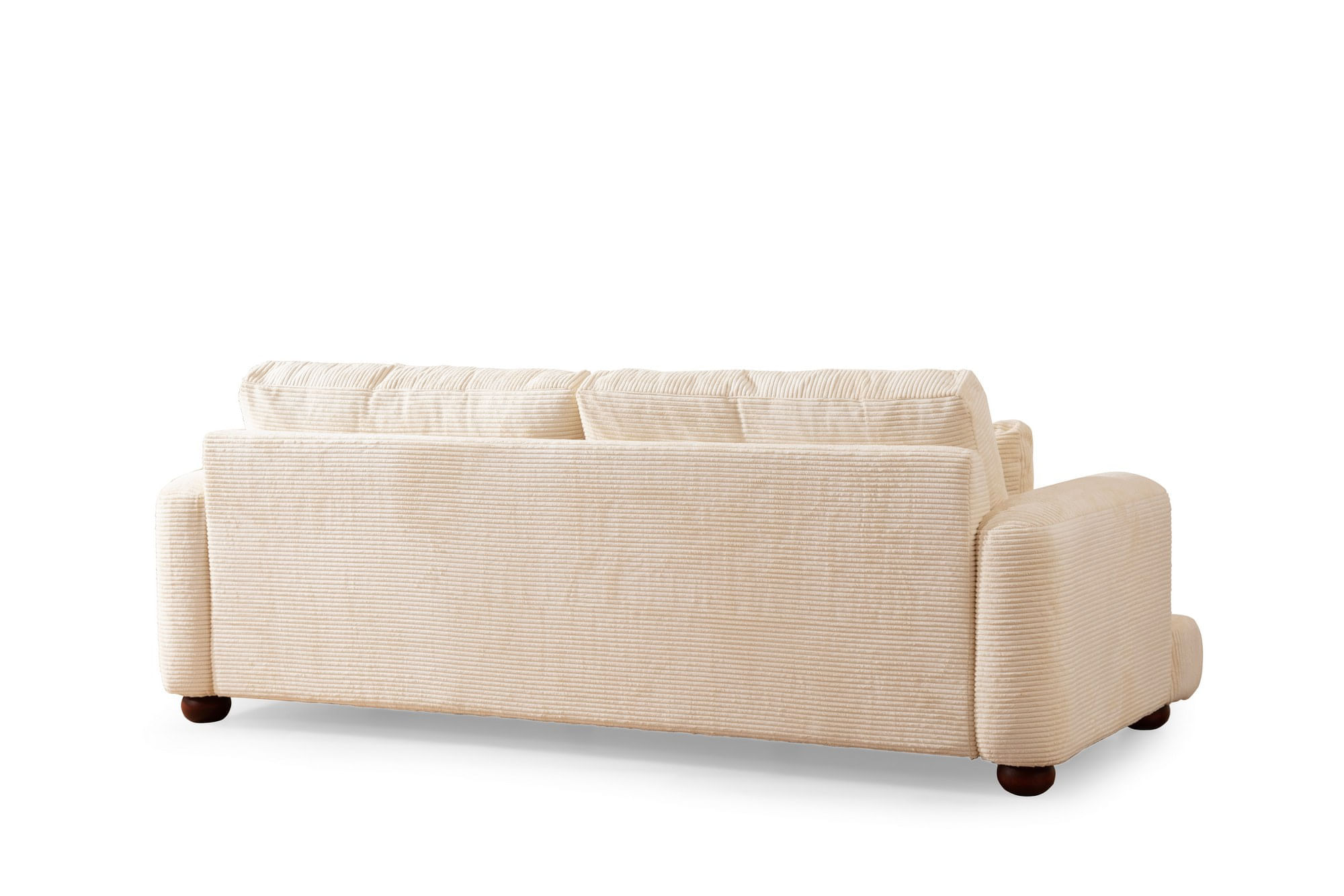 Canapea 3 locuri, Hanah Home, lemn fag si pal, bej, 230x105x90 cm — imaginea 4